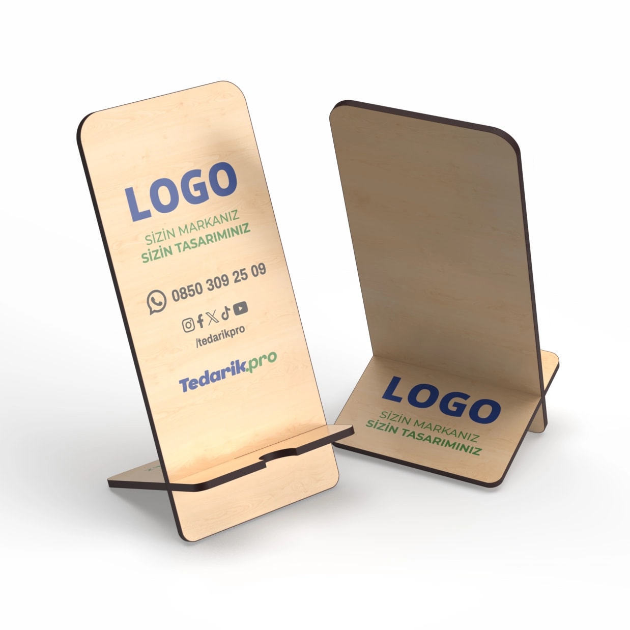 MDF Telefon Tutucu (Akçaağaç)