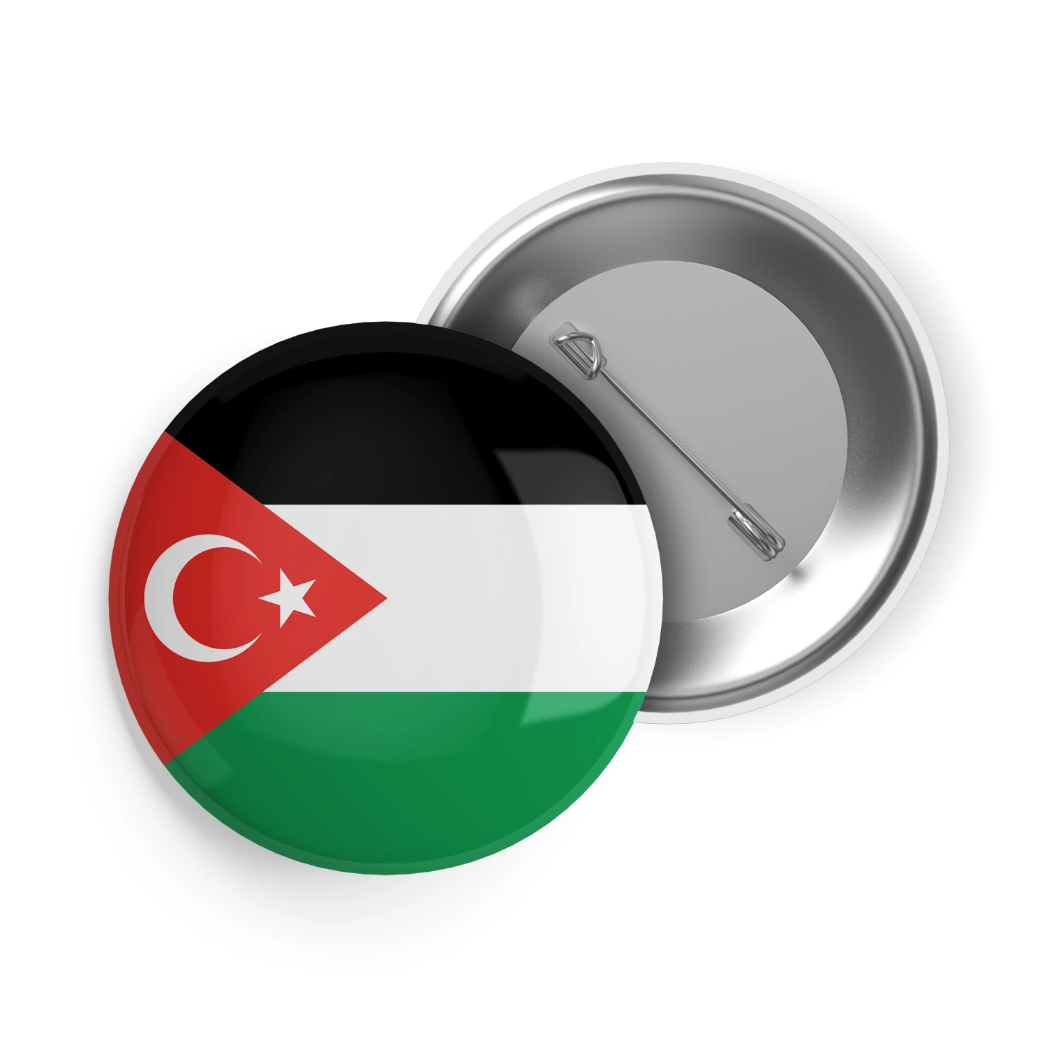Filistin ve Türk Bayrağı İğneli Buton Rozet