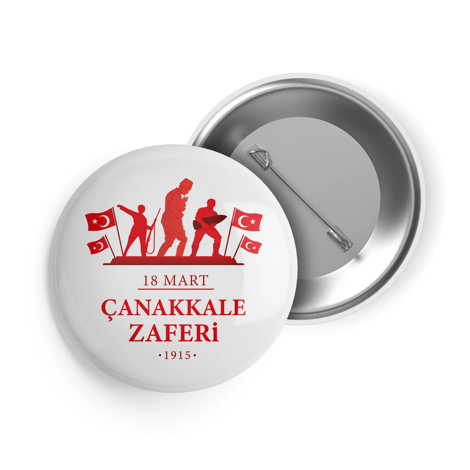 18 Mart Çanakkale Zaferi İğneli Buton Rozet