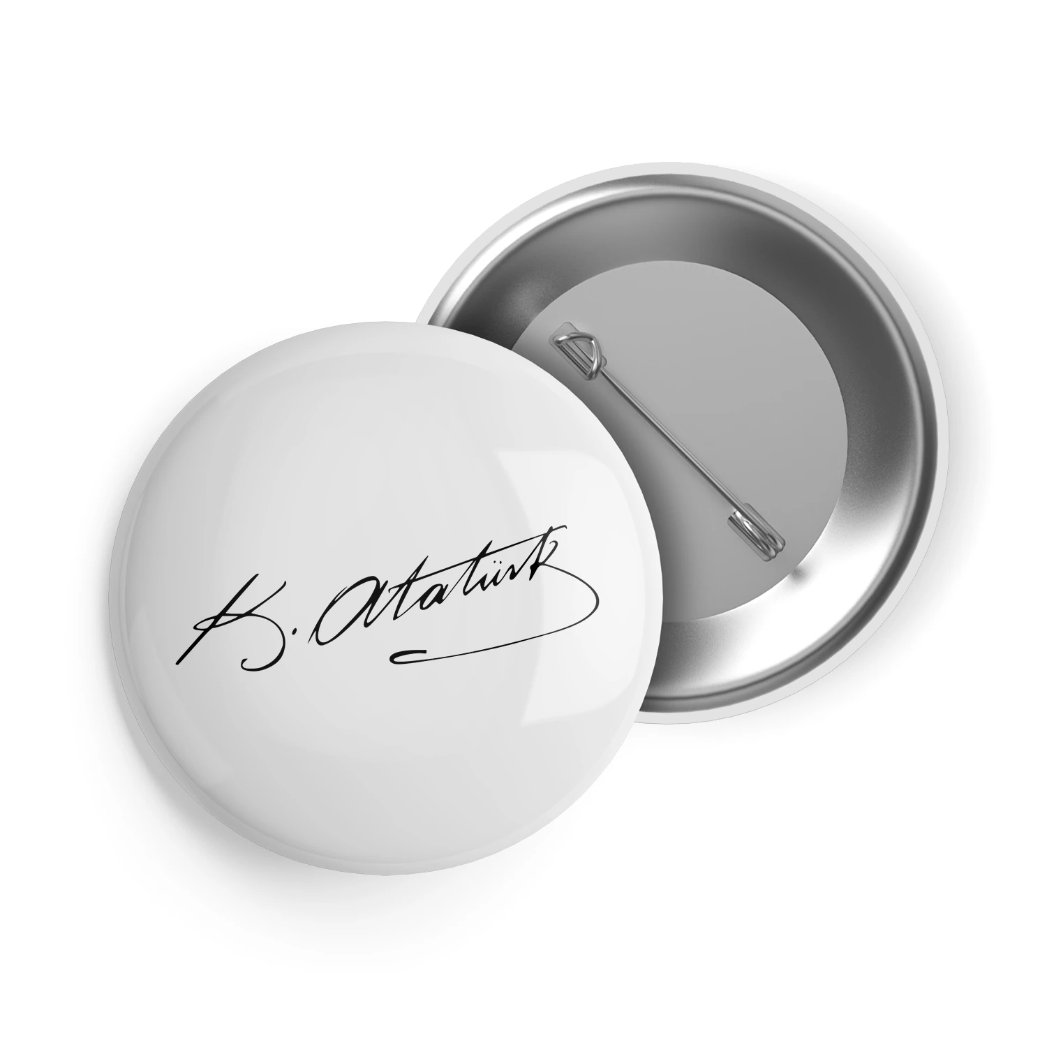 Atatürk İmzalı İğneli Buton Rozet