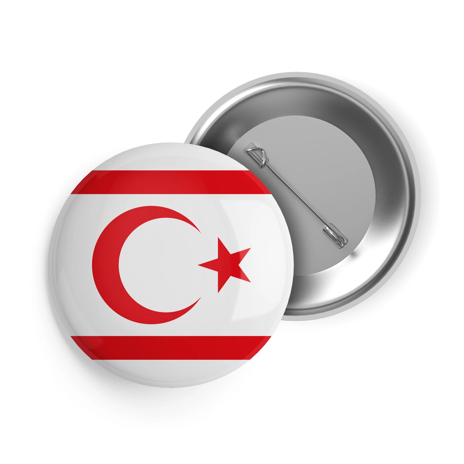 KKTC Kuzey Kıbrıs Türk Cumhuriyeti Bayrağı İğneli Buton Rozet