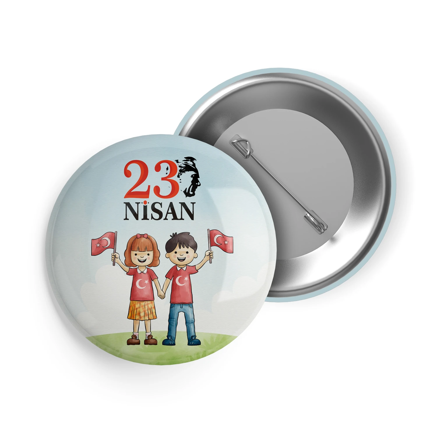 23 Nisan Ulusal Egemenlik ve Çocuk Bayramı İğneli Buton Rozet