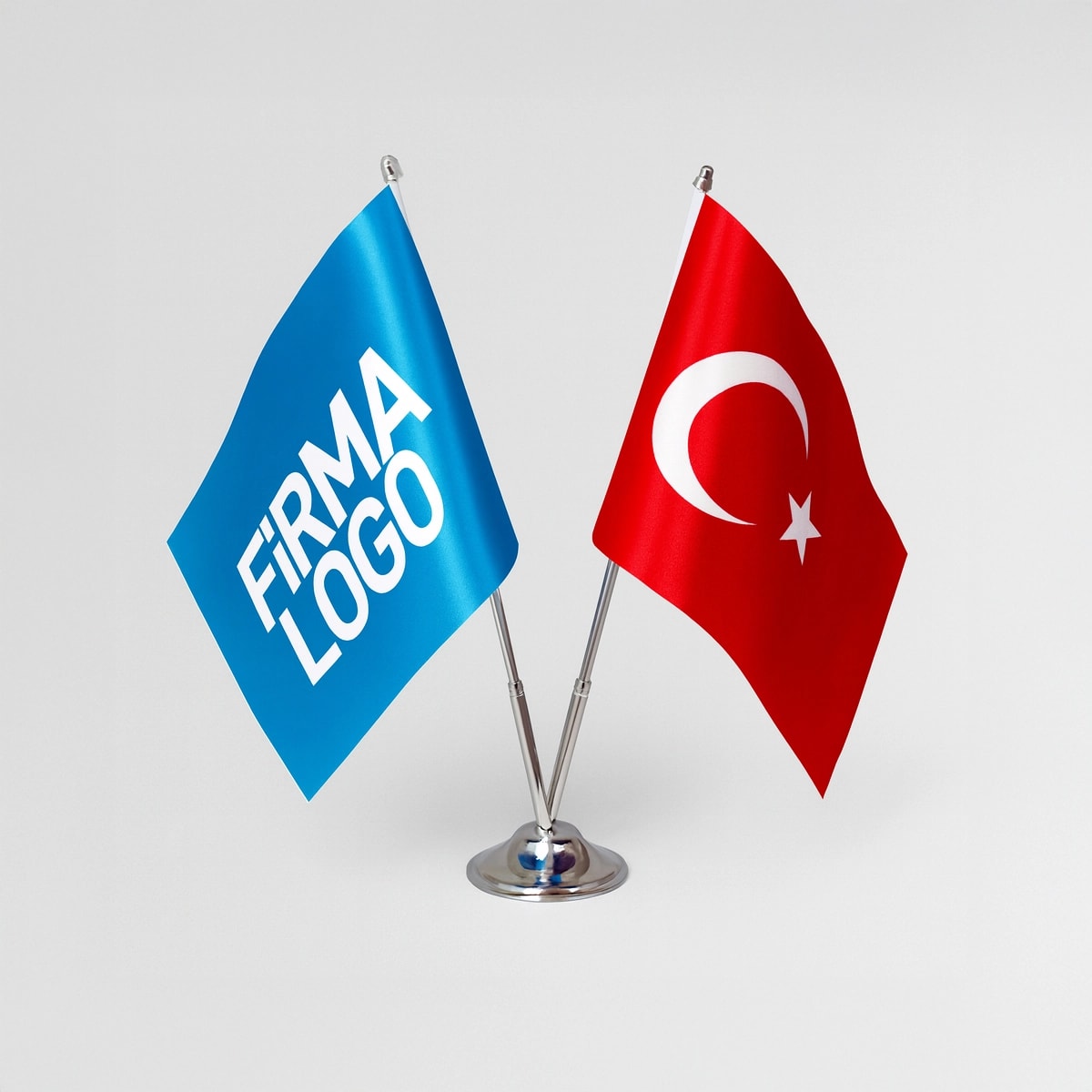 2'li Düz Masa Bayrağı