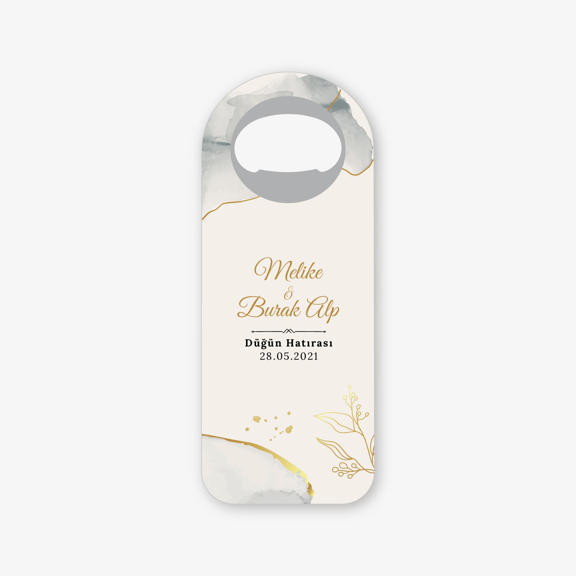 Düğün - Nişan Temalı Dikey Açacak Magnet