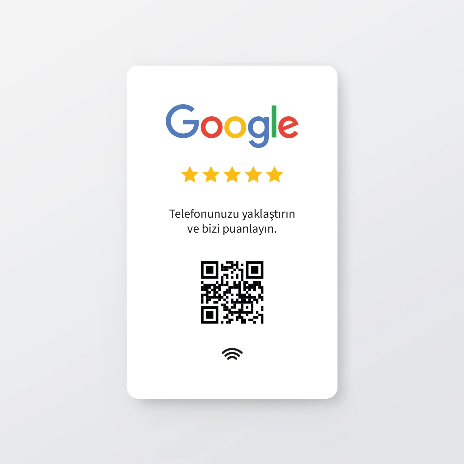 NFC ve QR Kodlu Google Yorum Kartı