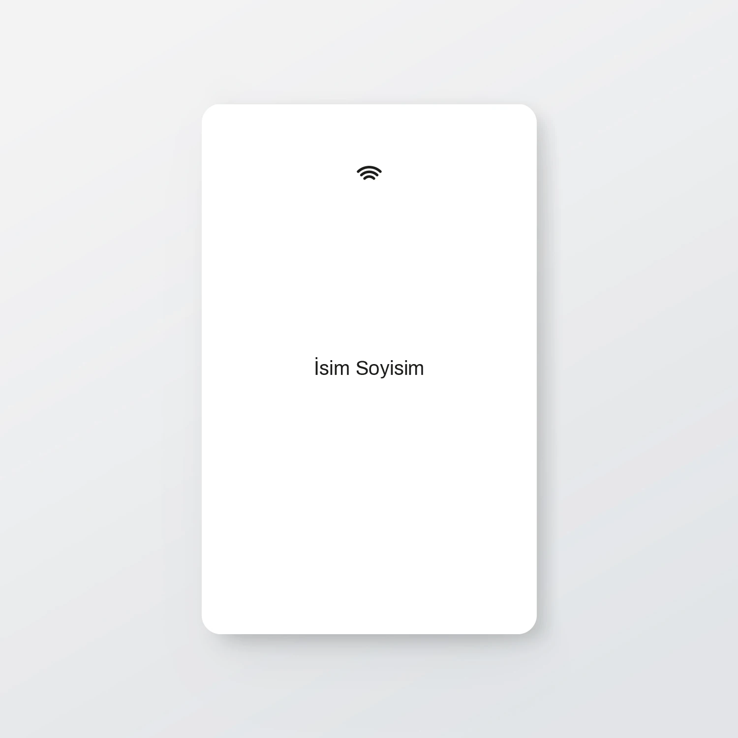 NFC ve QR Kodlu Dijital Kartvizit (Beyaz)