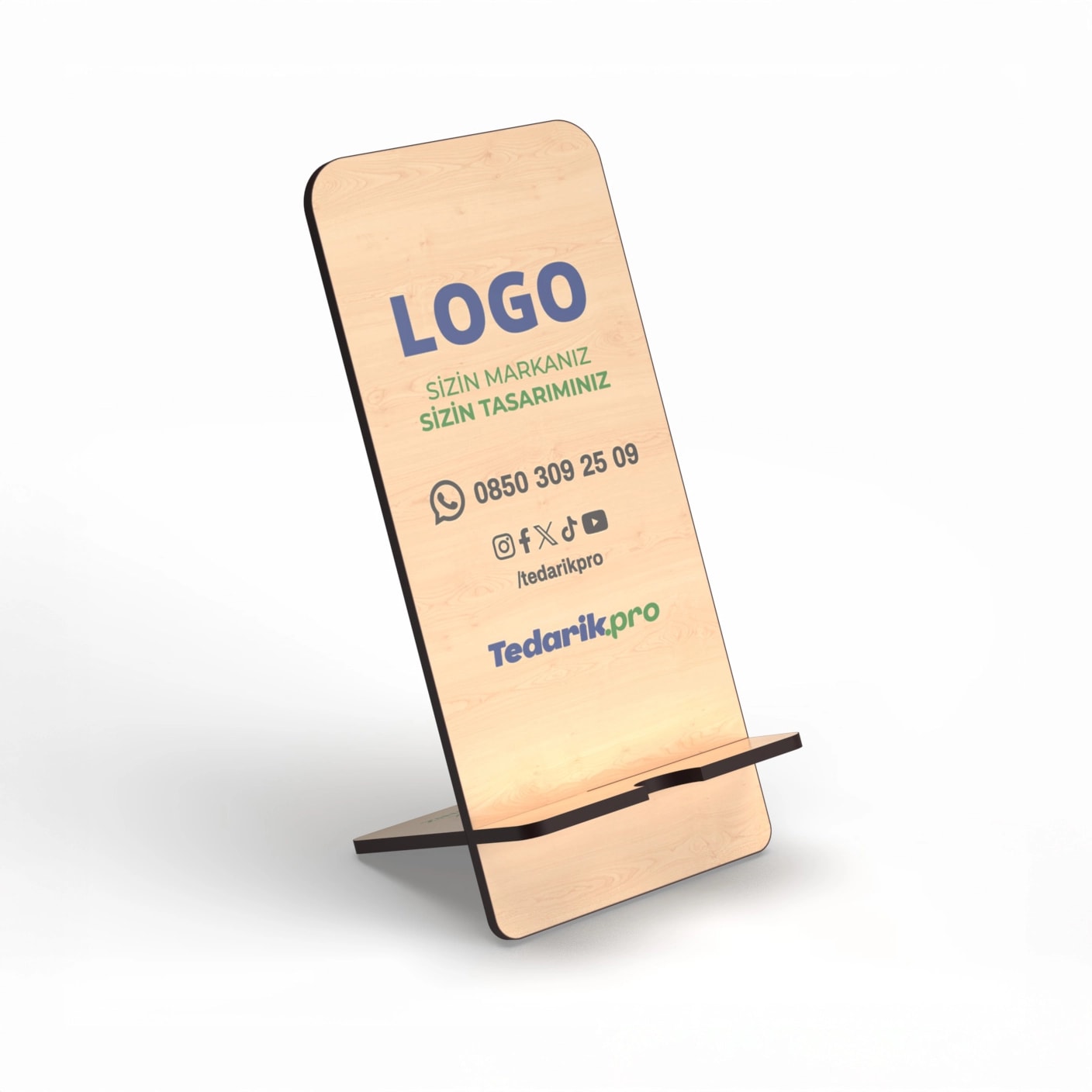 MDF Telefon Tutucu (Akçaağaç)