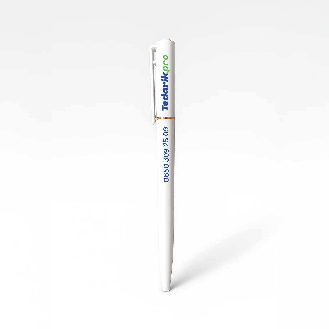 Çevirmeli Plastik Tükenmez Kalem (Beyaz)
