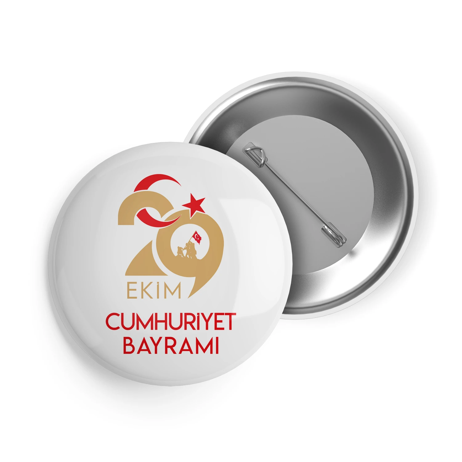 29 Ekim Cumhuriyet Bayramı İğneli Buton Rozet