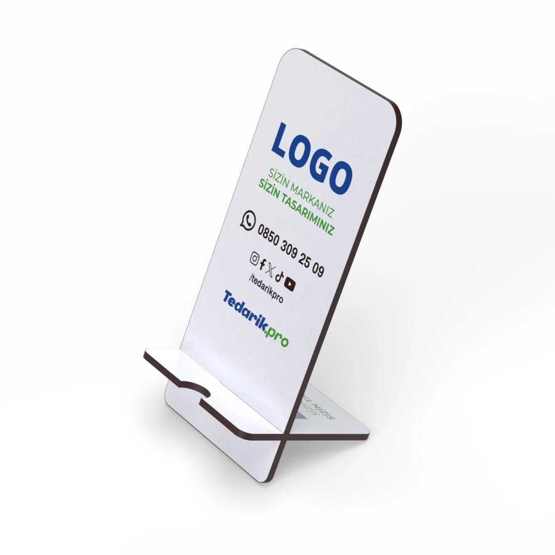 MDF Telefon Tutucu (Beyaz)