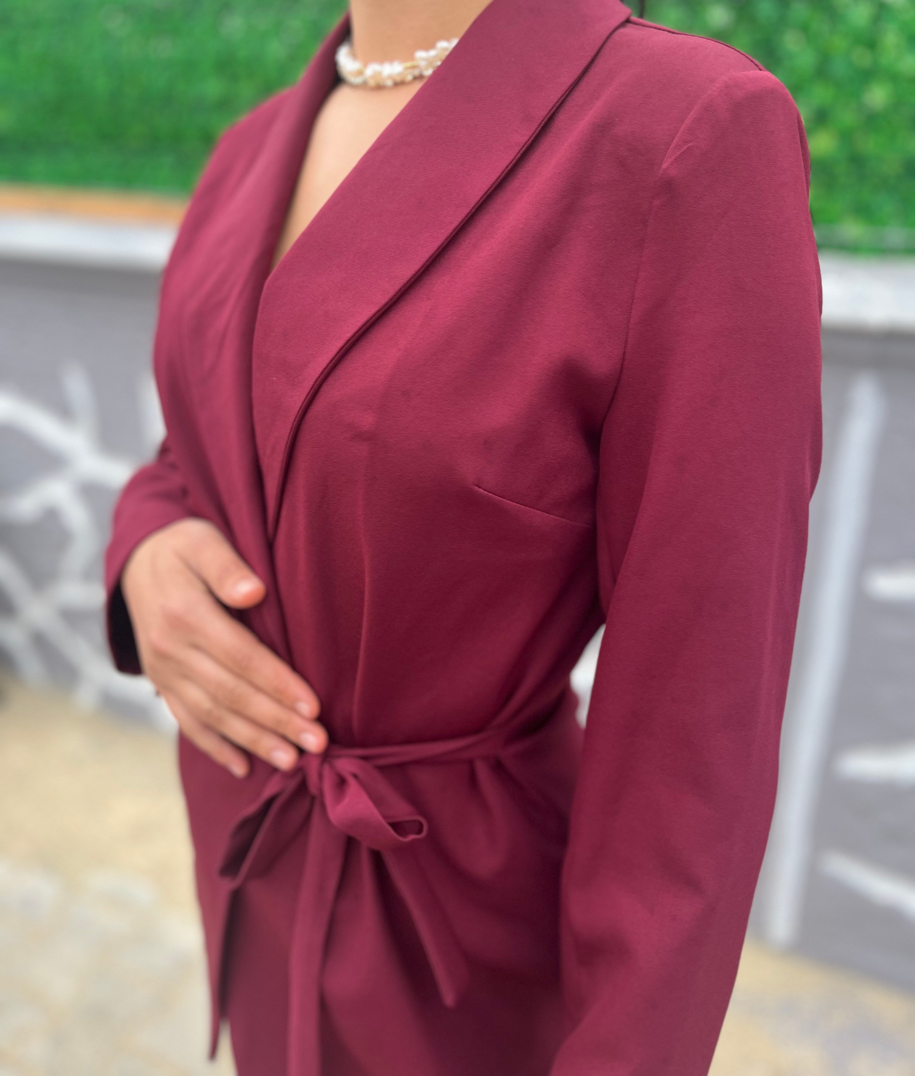 BORDO KRUVAZE CEKETLİ TAKIM