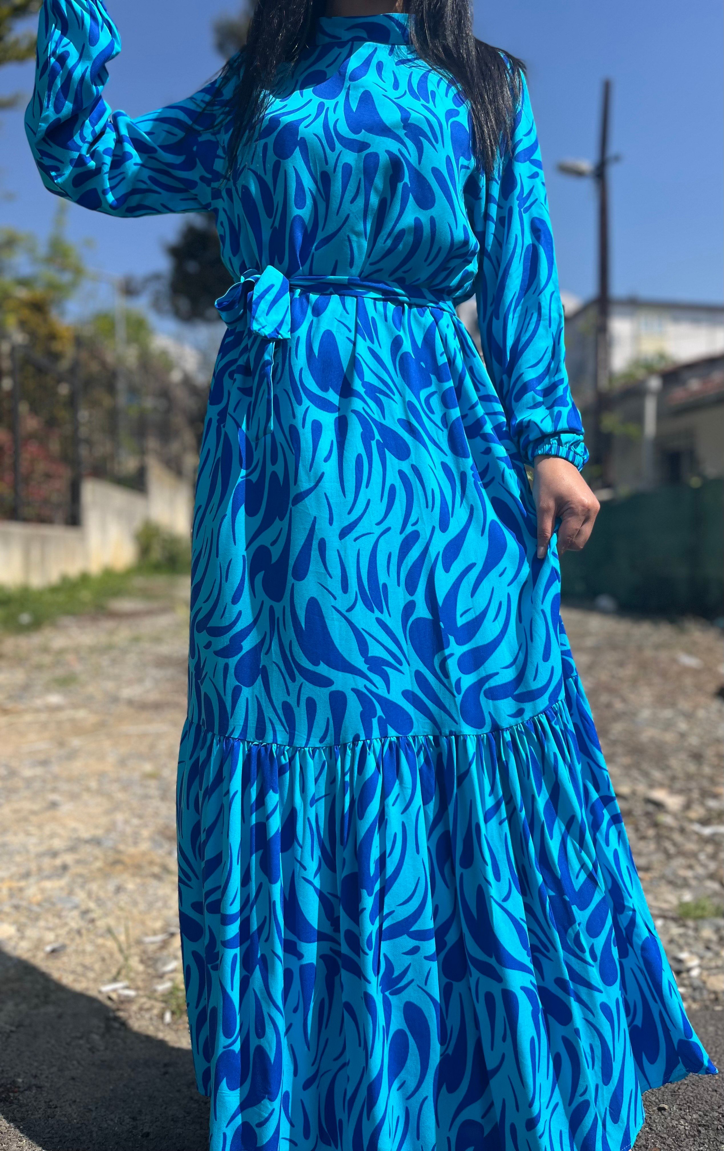 ETNİK DESEN GÖMLEK ELBİSE