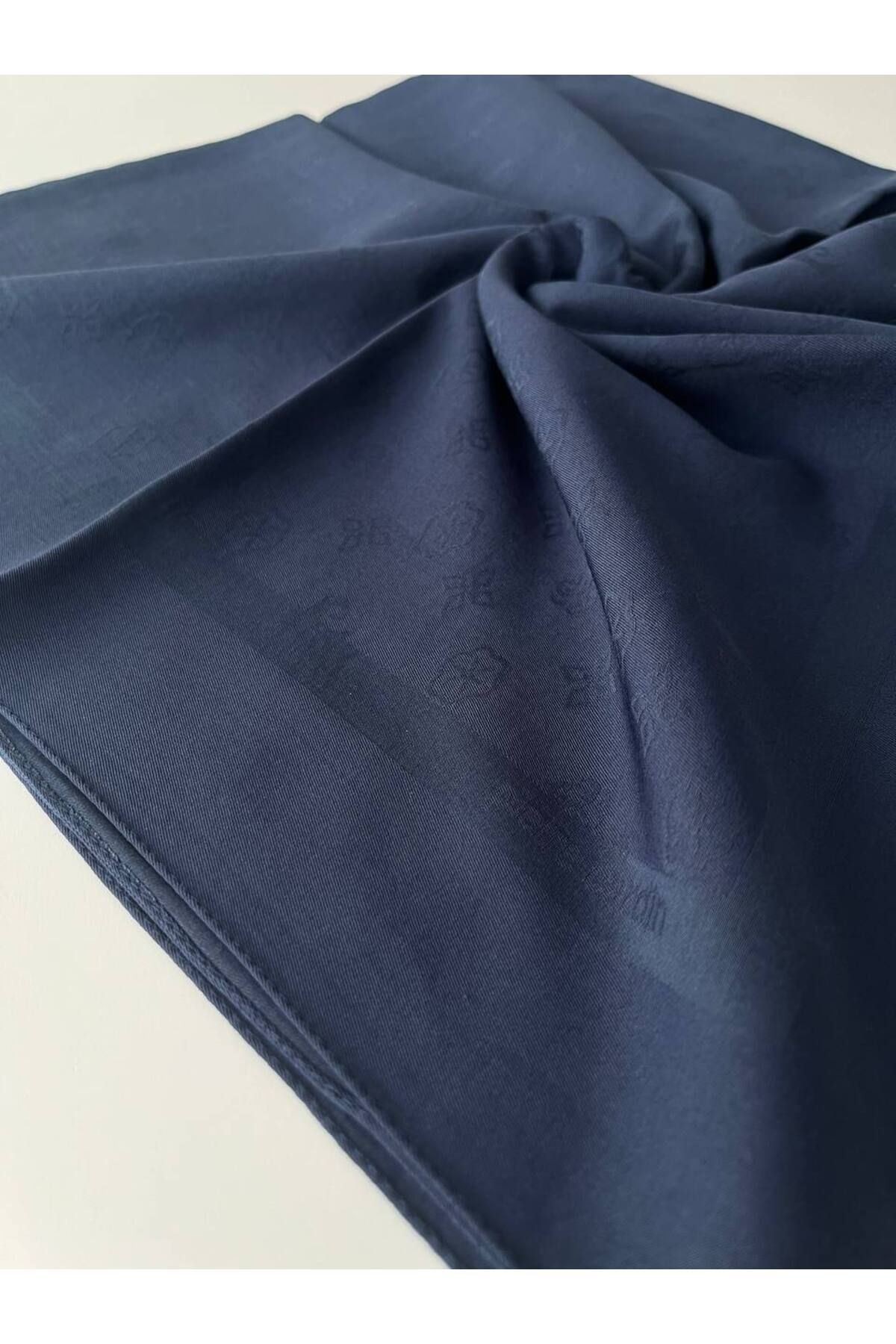 Lacivert Cotton Eşarp