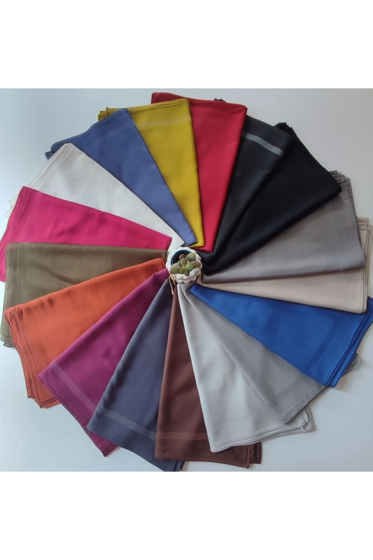 Gri  Düz Koton Şal 972