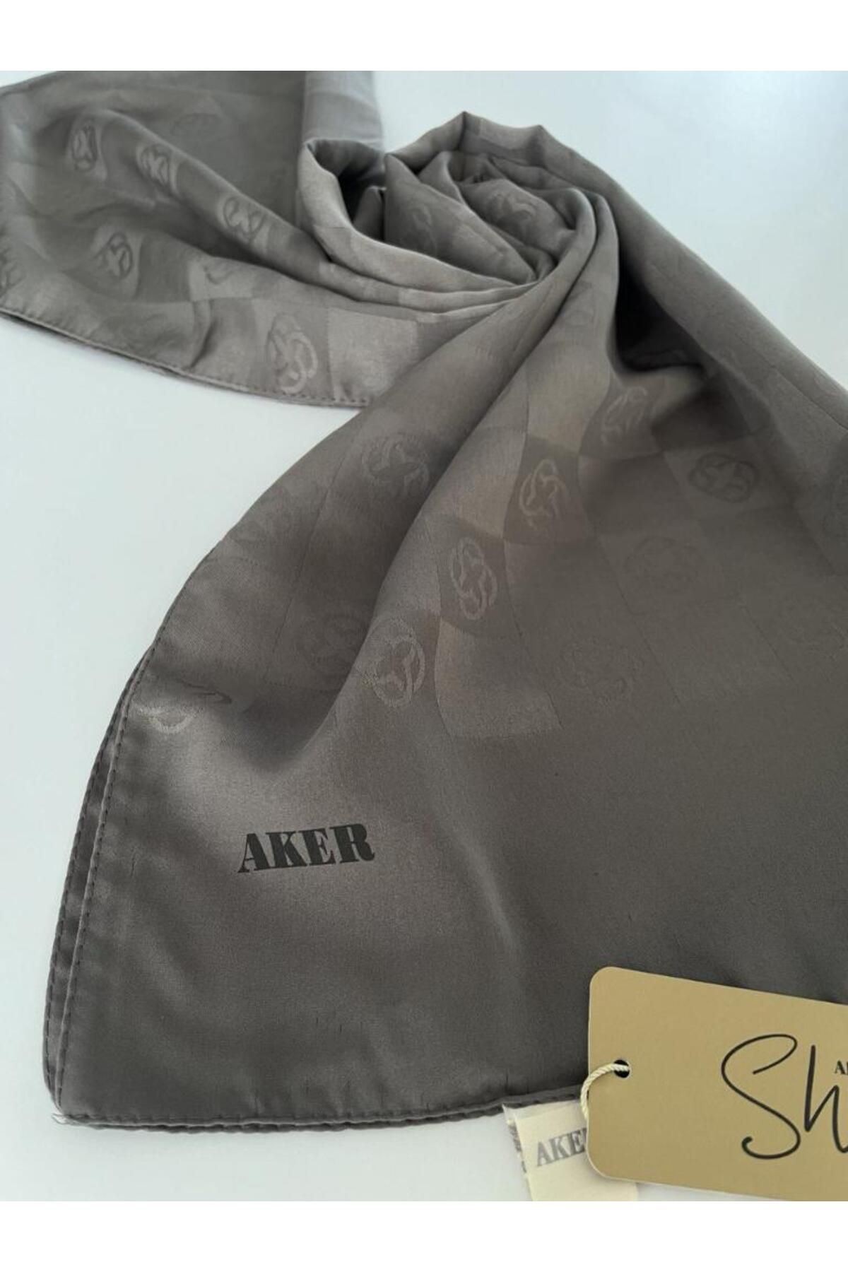 Antrasit Aker Dama Monogram Şal