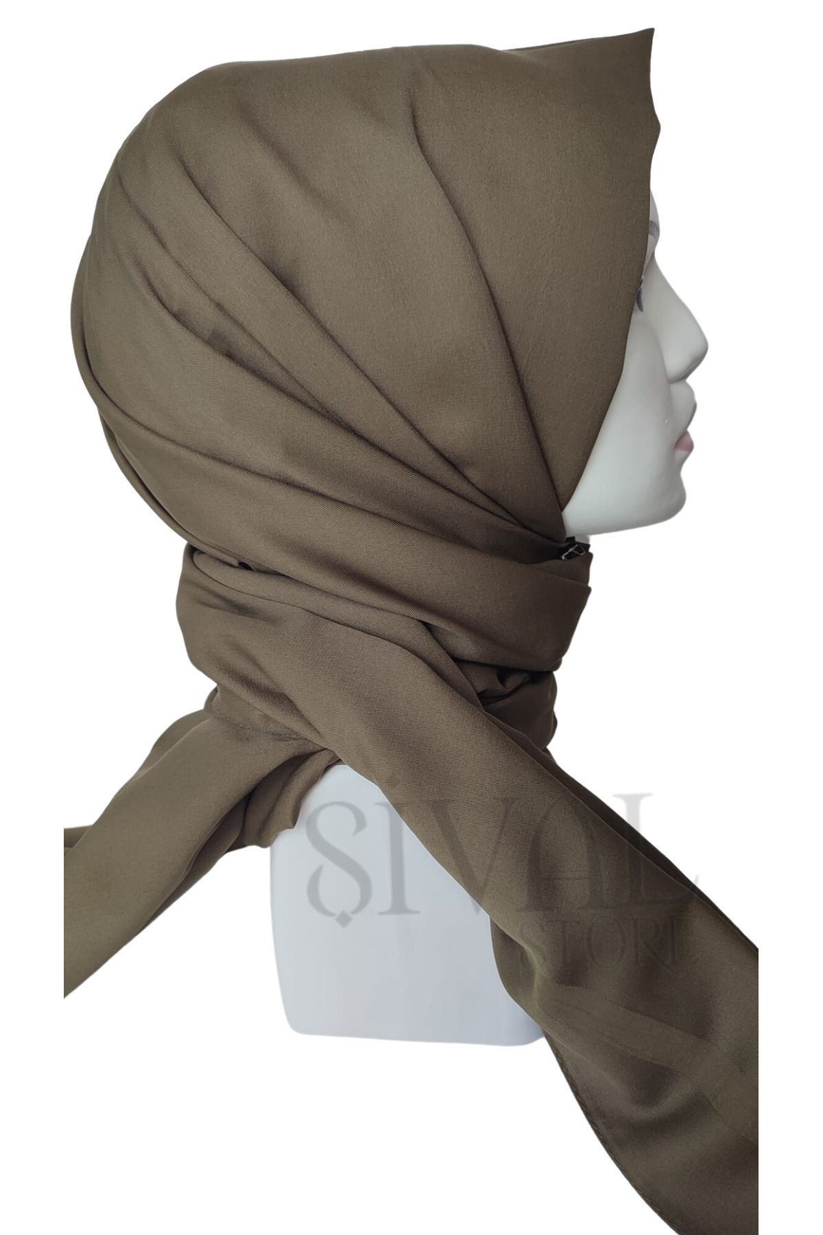 Haki Düz Koton Şal 951