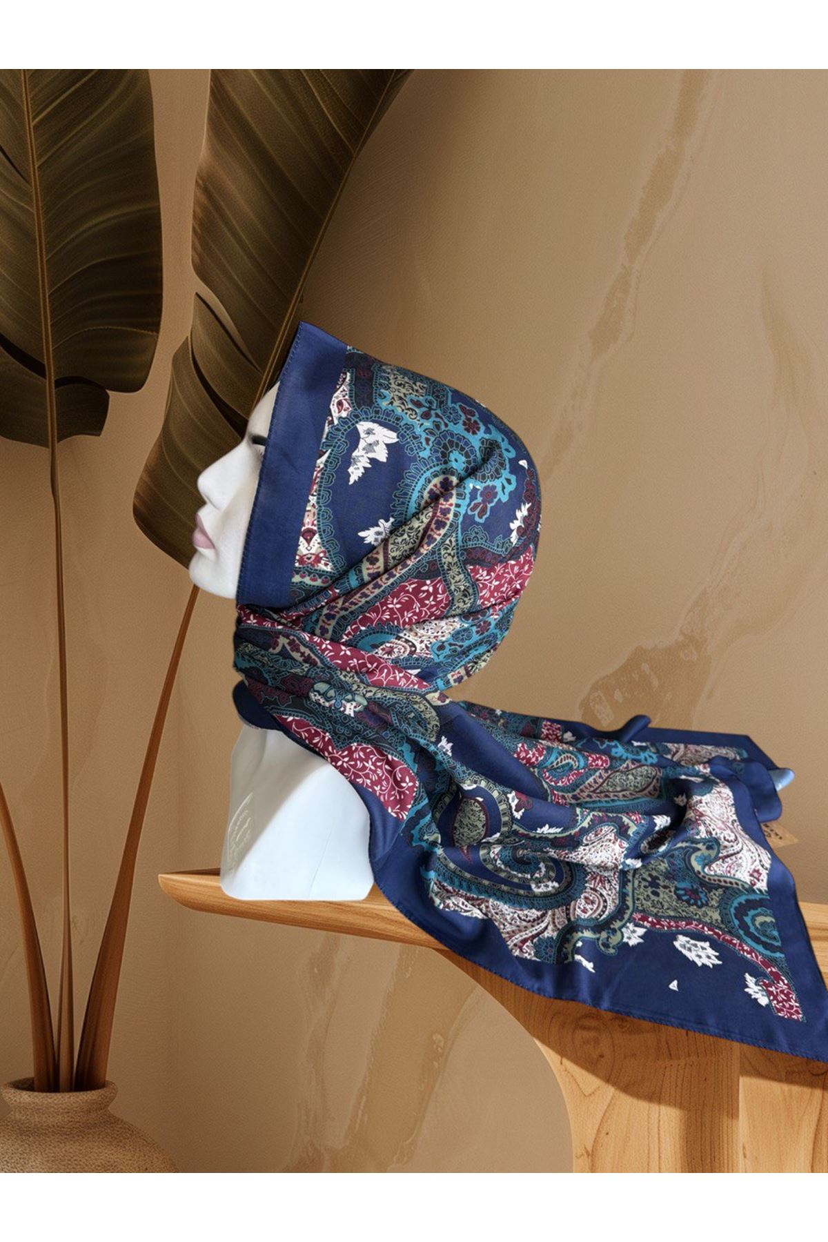 Lacivert Aker Soft Touch Şal 011