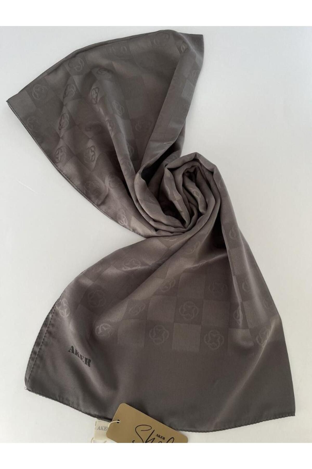 Antrasit Aker Dama Monogram Şal