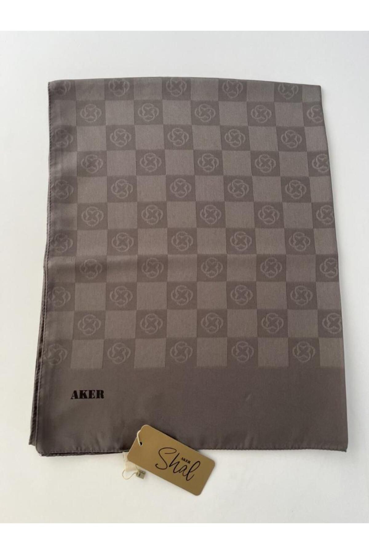 Antrasit Aker Dama Monogram Şal