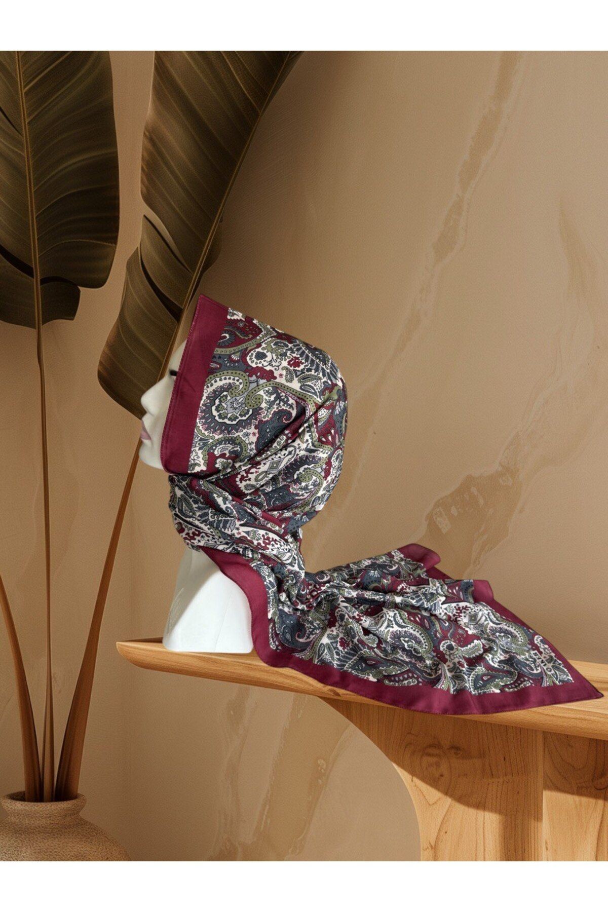 Bordo Aker Soft Touch Şal