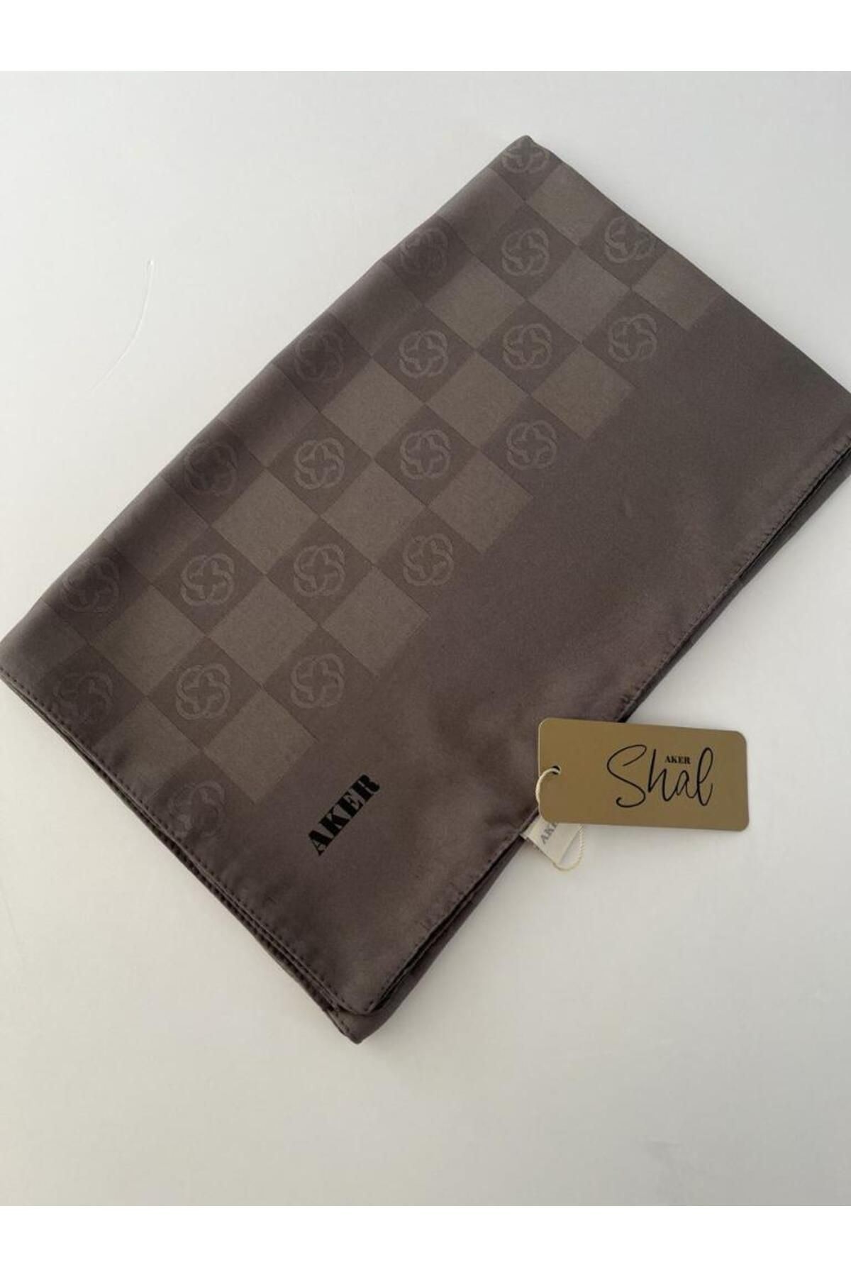 Antrasit Aker Dama Monogram Şal