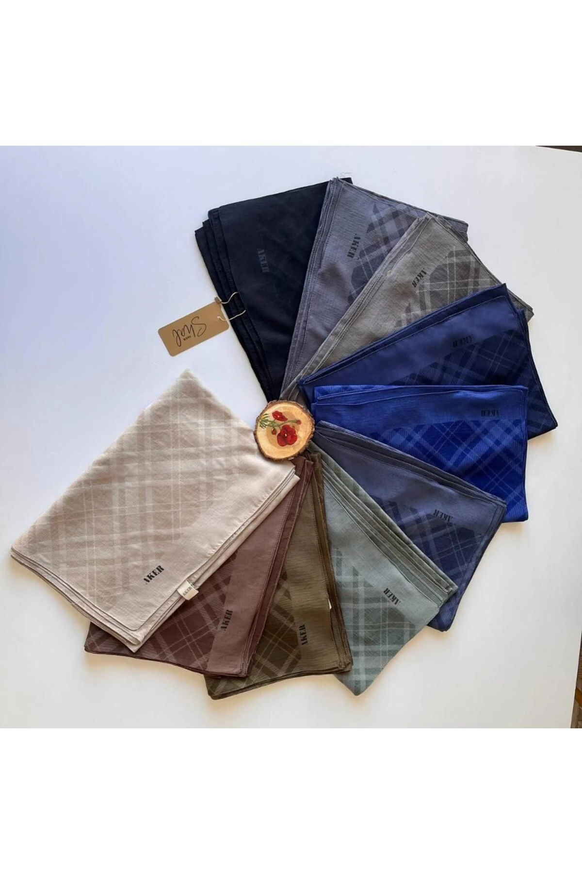 Saks Mavisi Ekose Şal