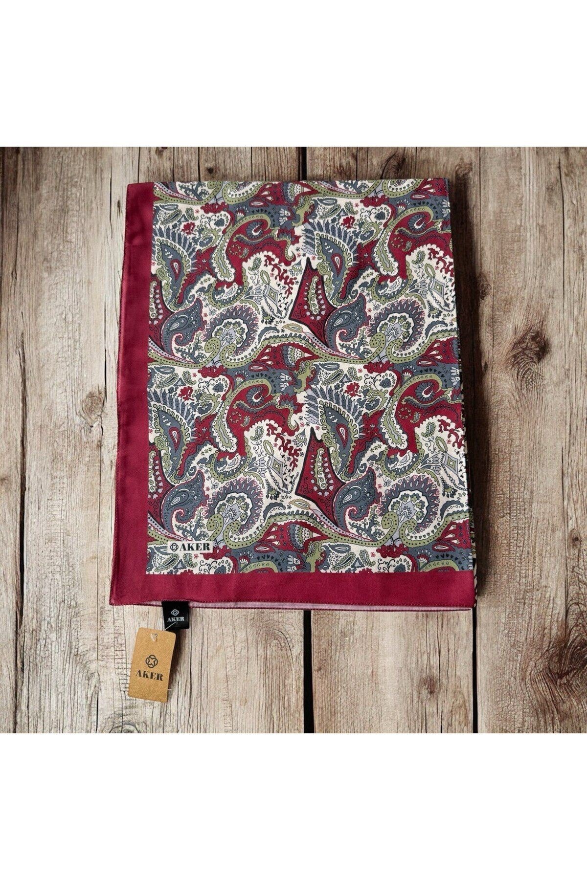 Bordo Aker Soft Touch Şal