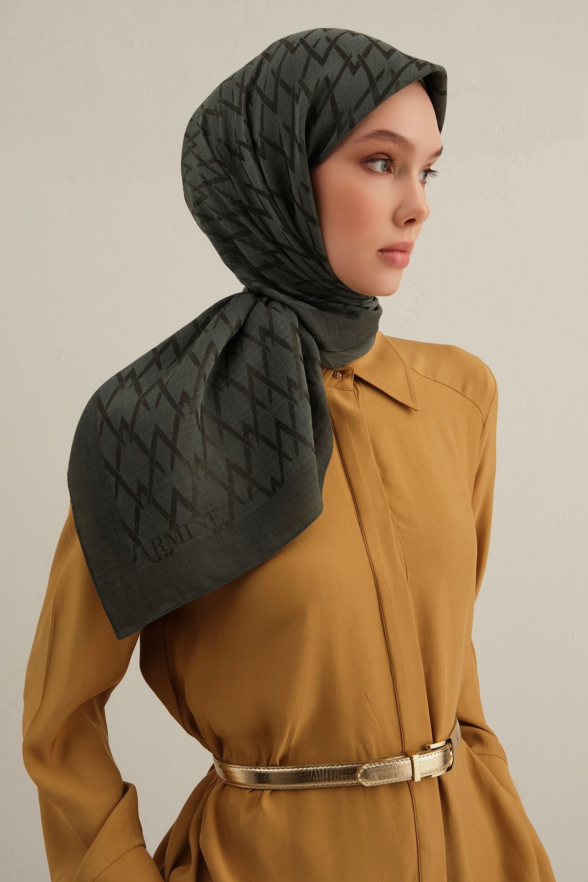 Yeşil Lyocell Eşarp  54