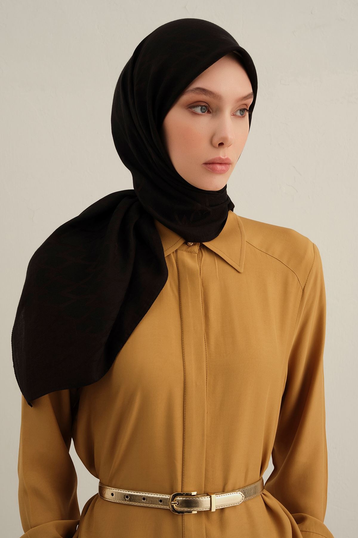 Siyah Lyocell Eşarp  01