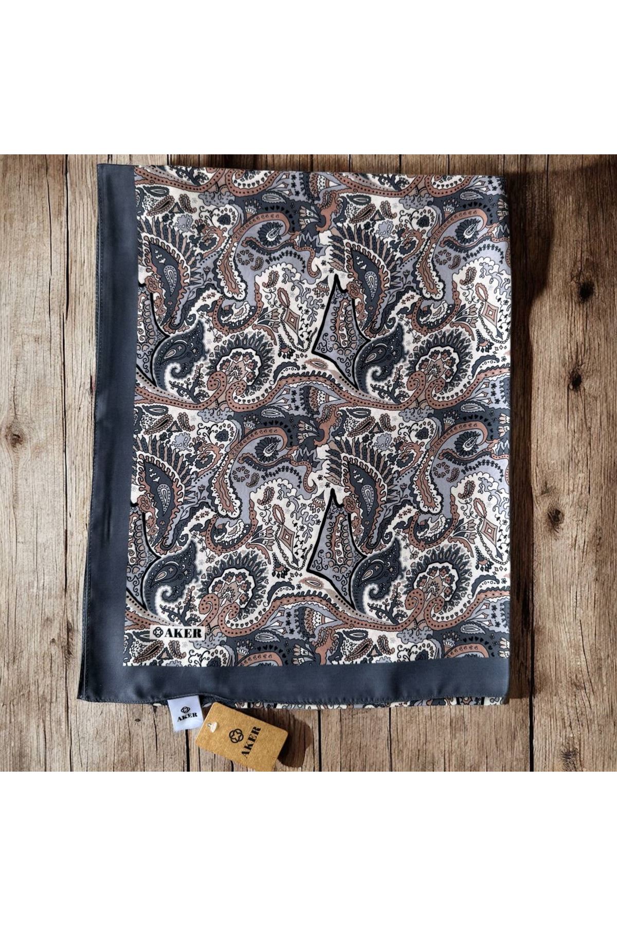 Gri Aker Soft Touch Şal