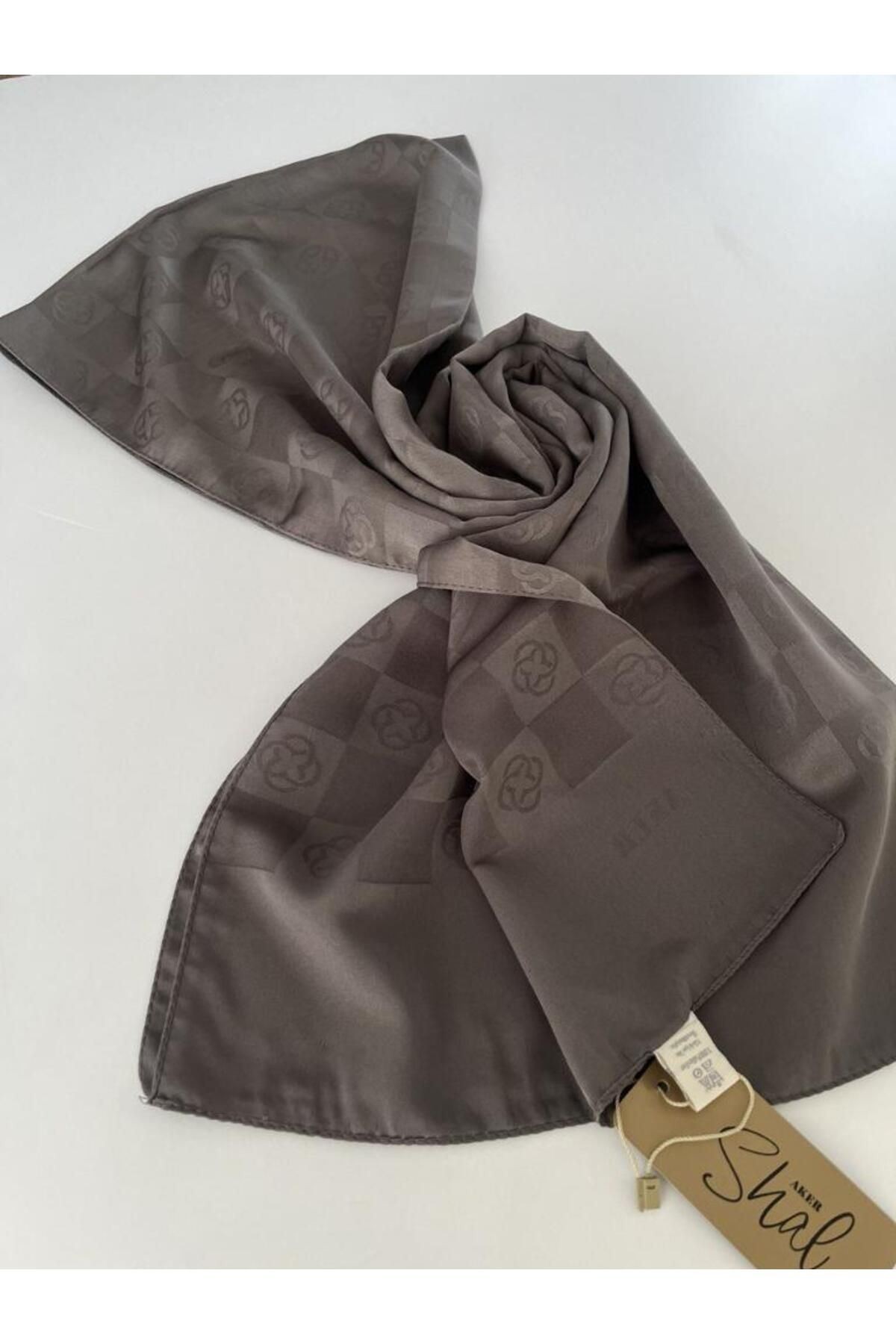 Antrasit Aker Dama Monogram Şal