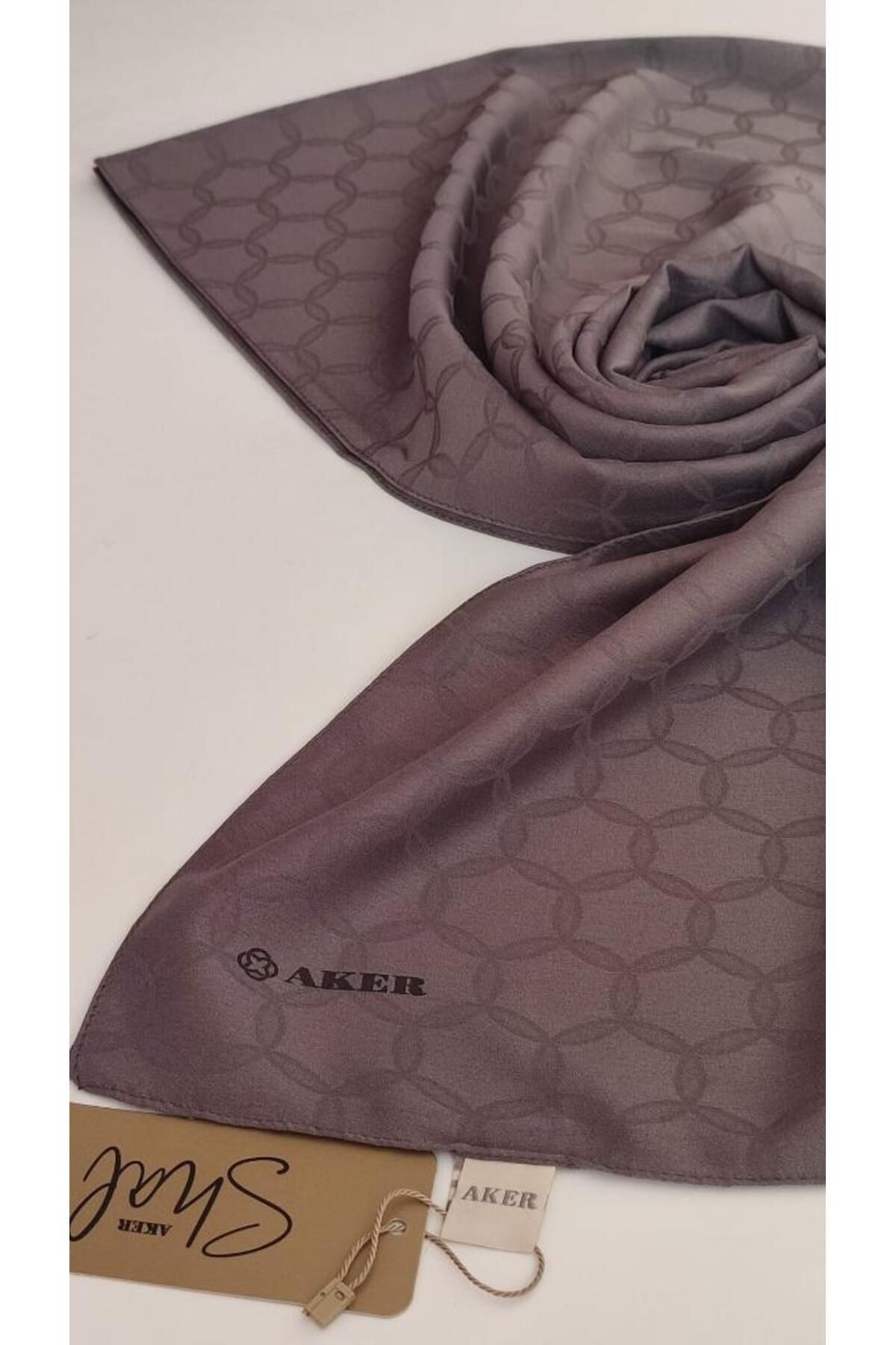 Füme Petek Desen Monogram Şal