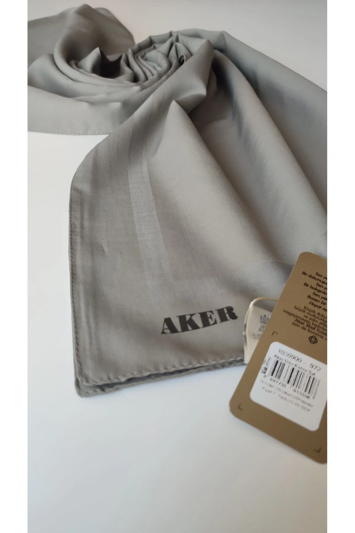 Gri  Düz Koton Şal 972