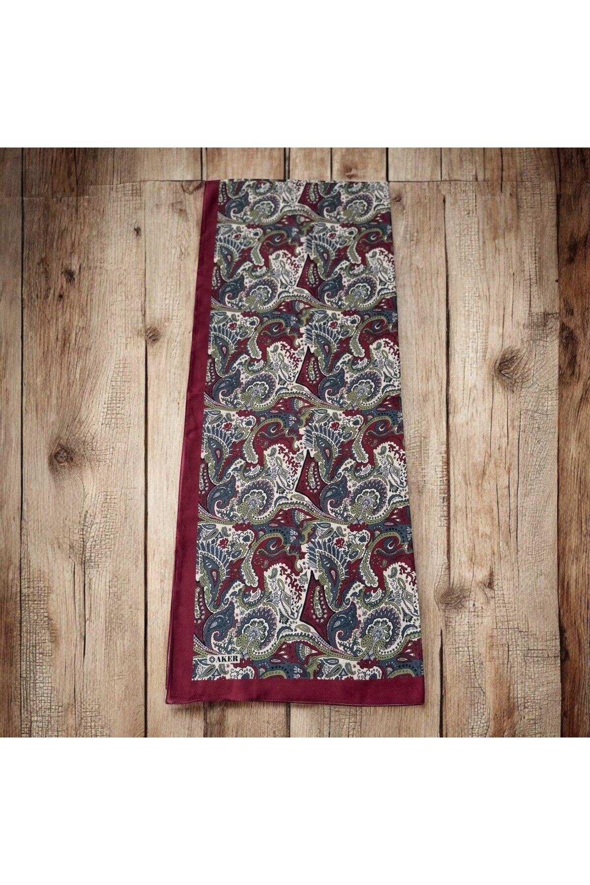 Bordo Aker Soft Touch Şal