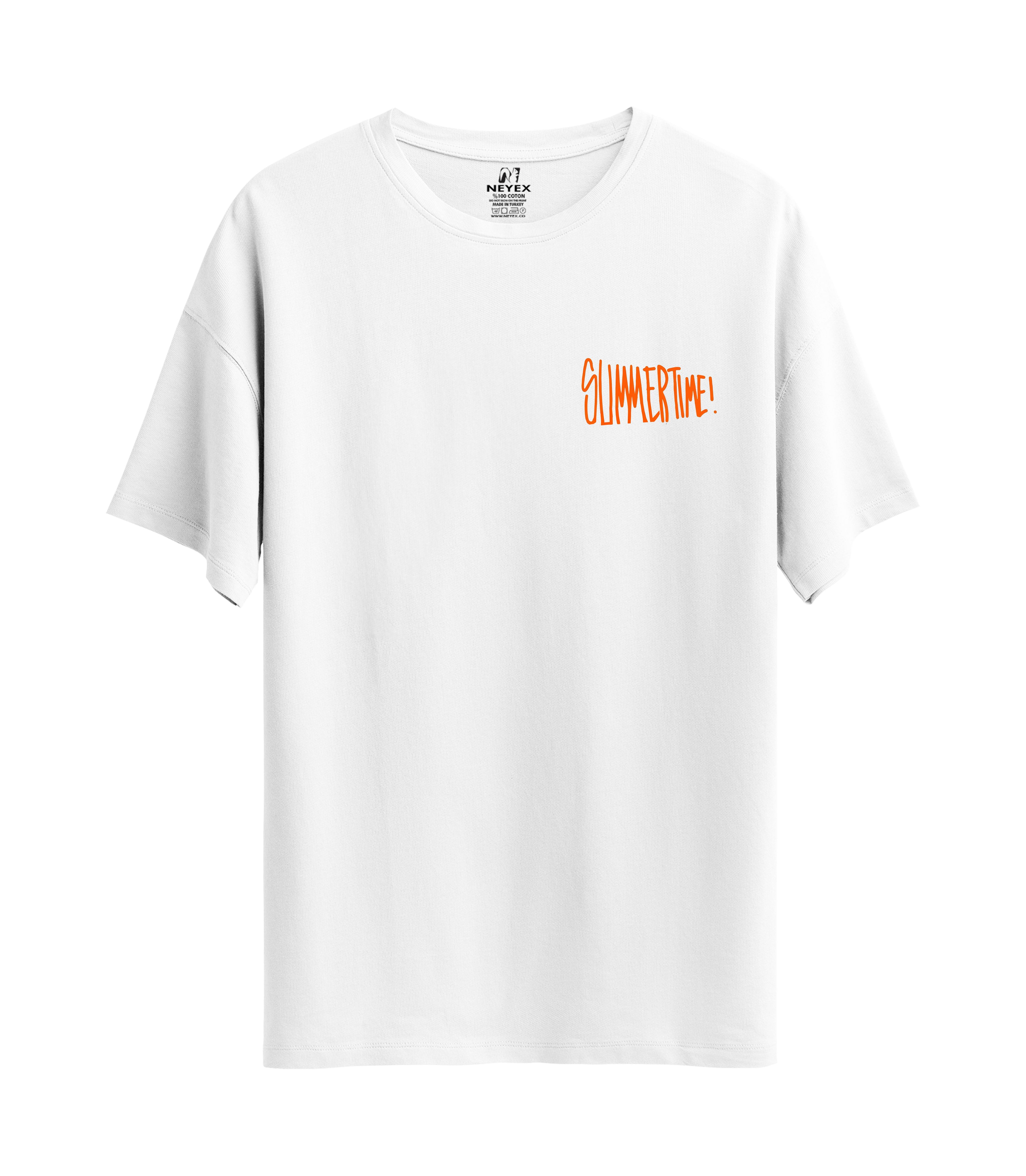 Summertime! Sırt Baskılı - Unisex Oversize T-Shirt