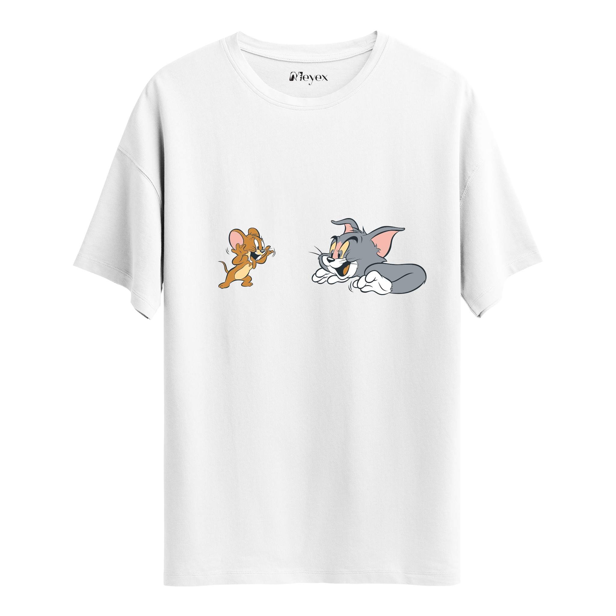 Tom ve Jerry Motorda - Unisex Oversize T-Shirt