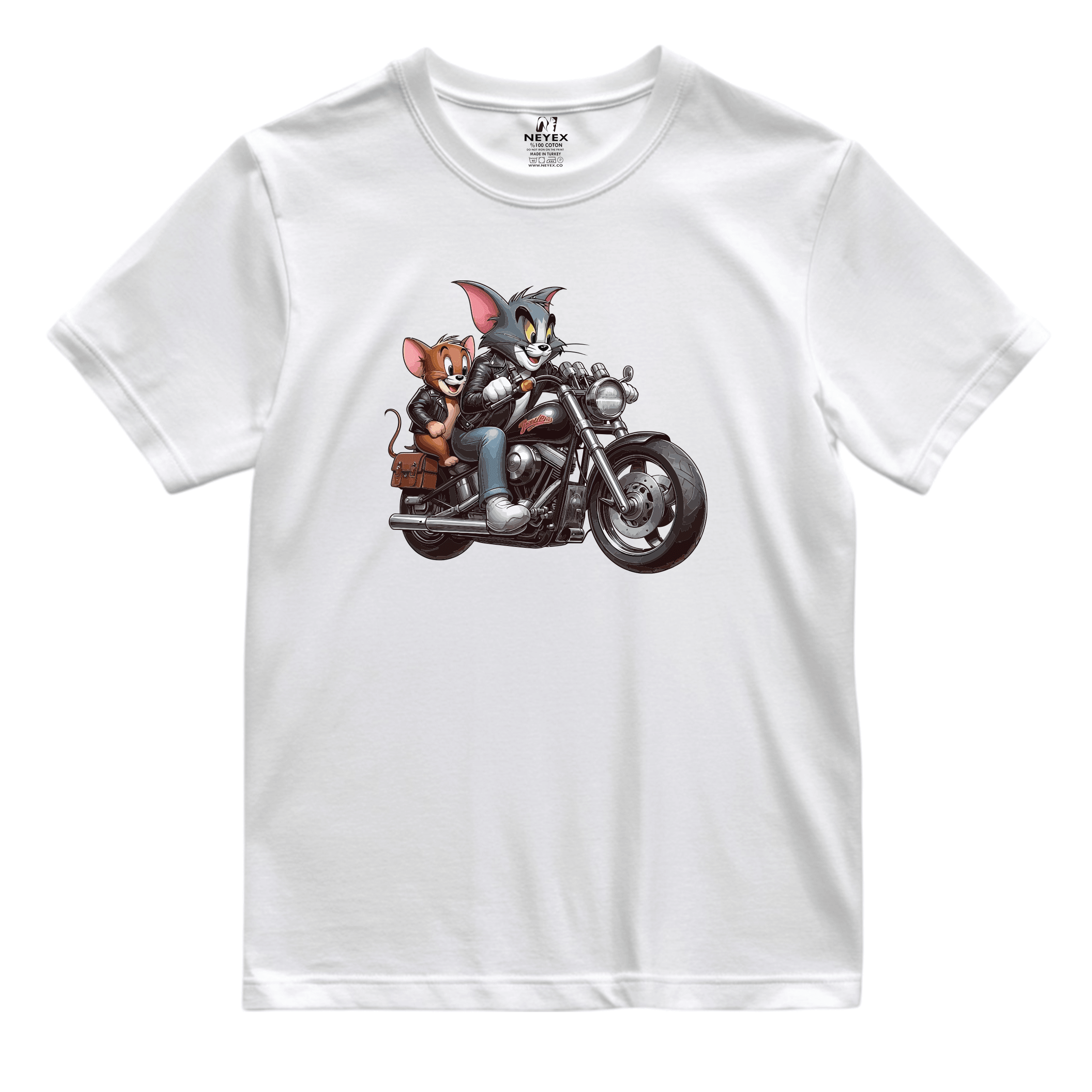 Tom ve Jerry Motorda - Çocuk T-Shirt