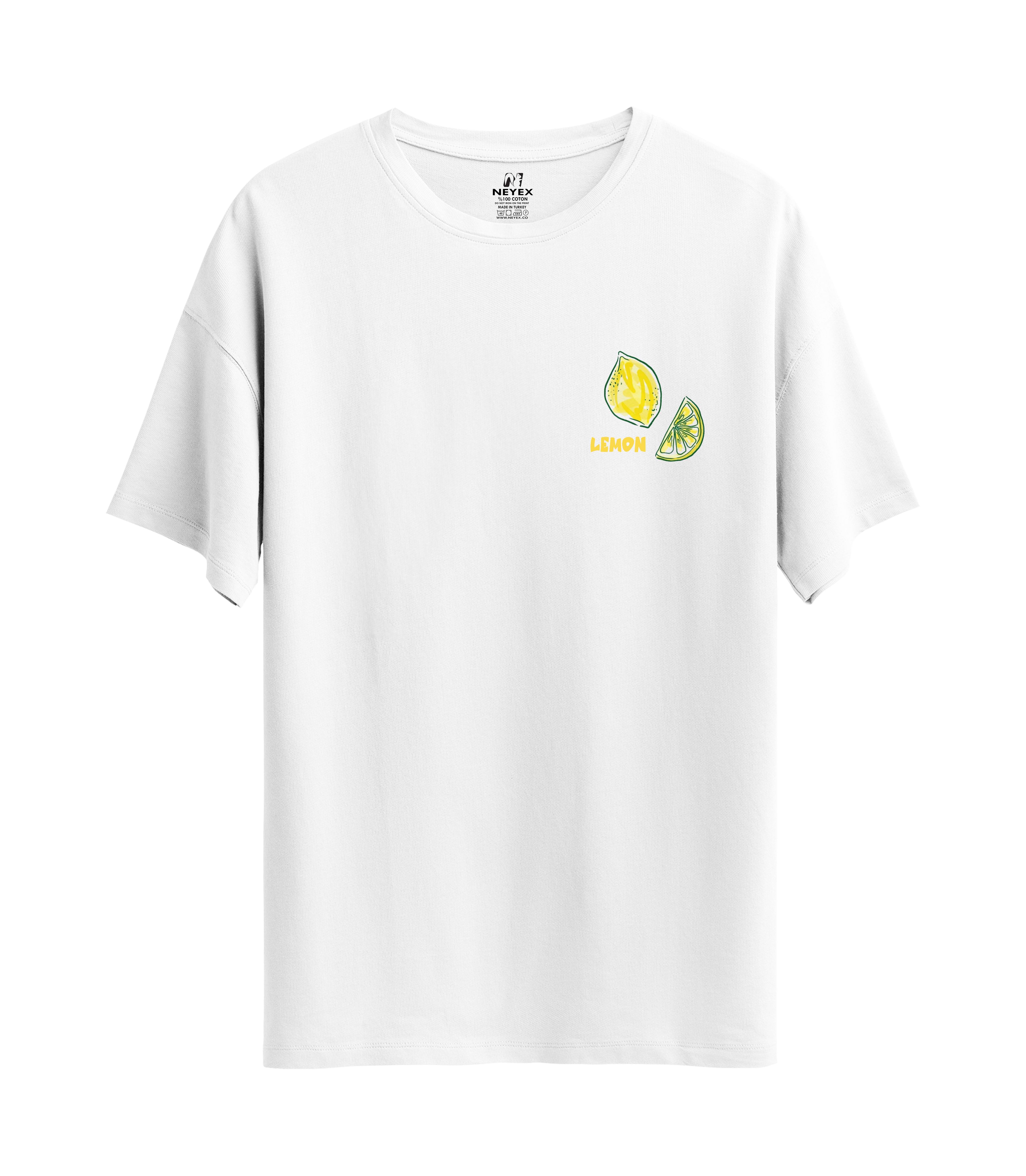 Lemon Sırt Baskılı - Unisex Oversize T-Shirt
