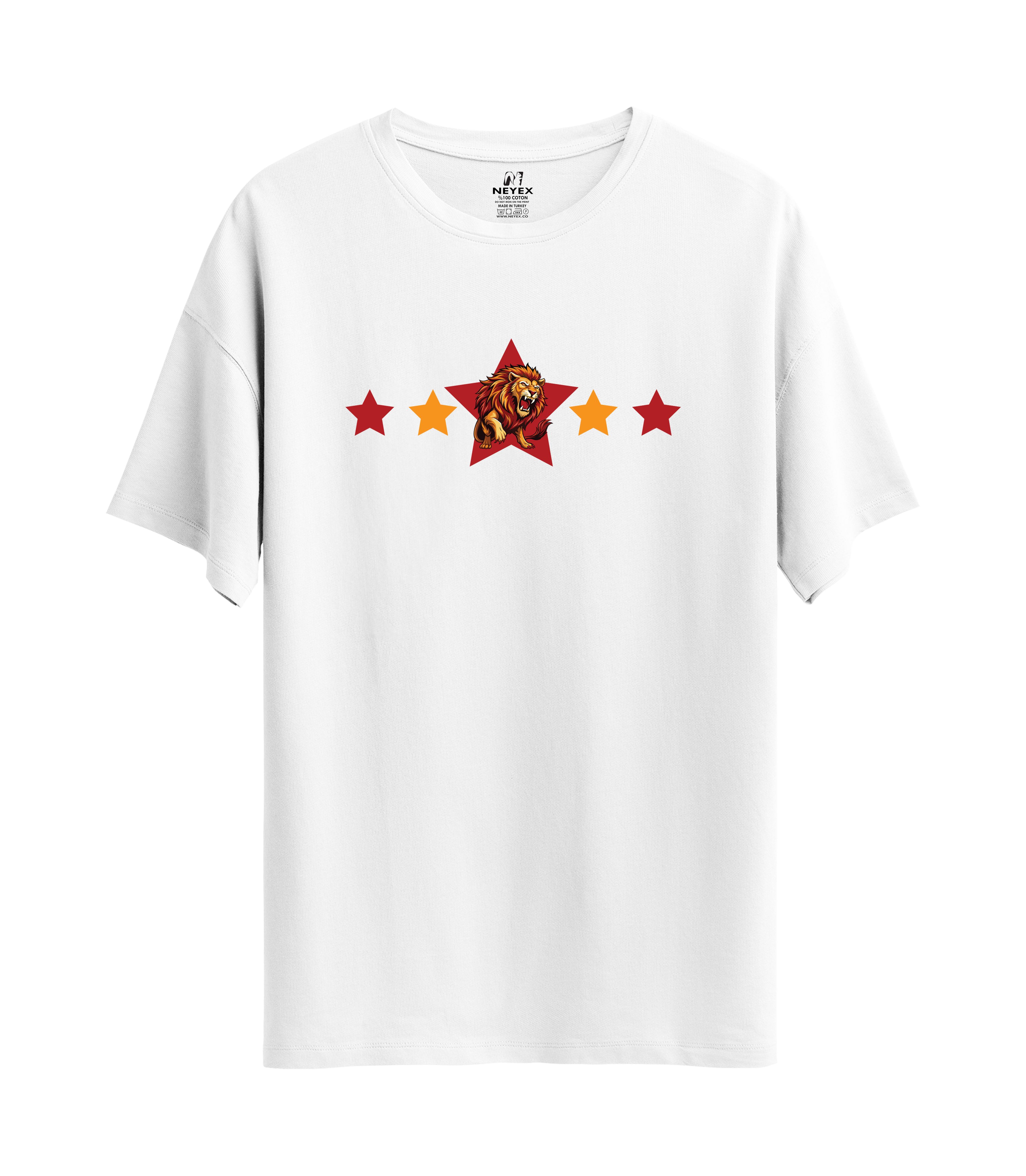 Beş Yıldız - Unisex Oversize T-Shirt