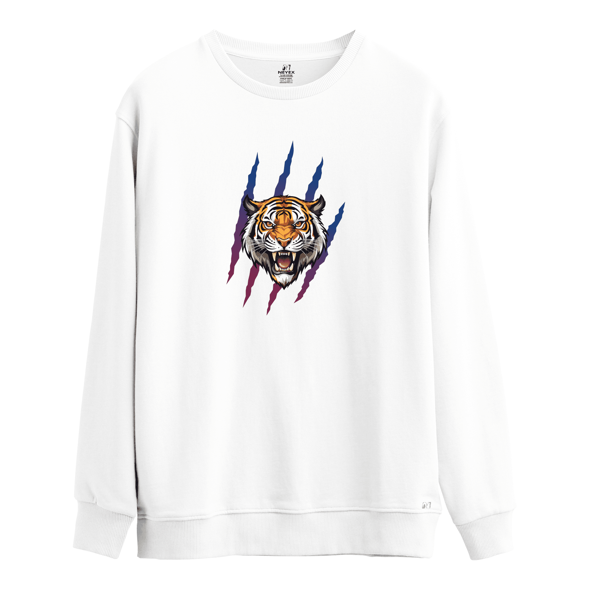 Bordo Mavi Kaplan Pençesi - Regular Sweatshirt