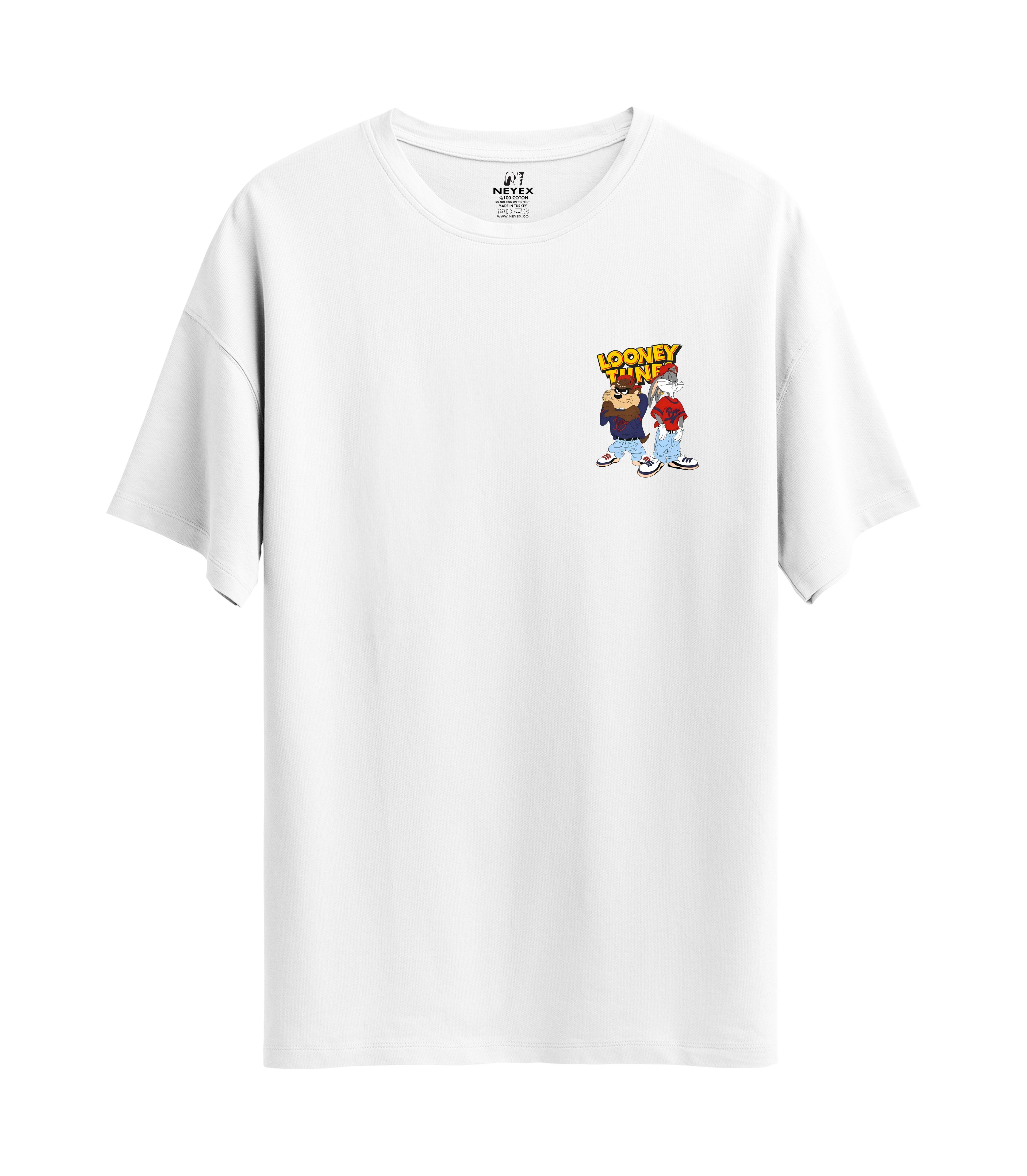 Bugs Bunyy Tasmanian Beast baskılı- Unisex Oversize T-Shirt