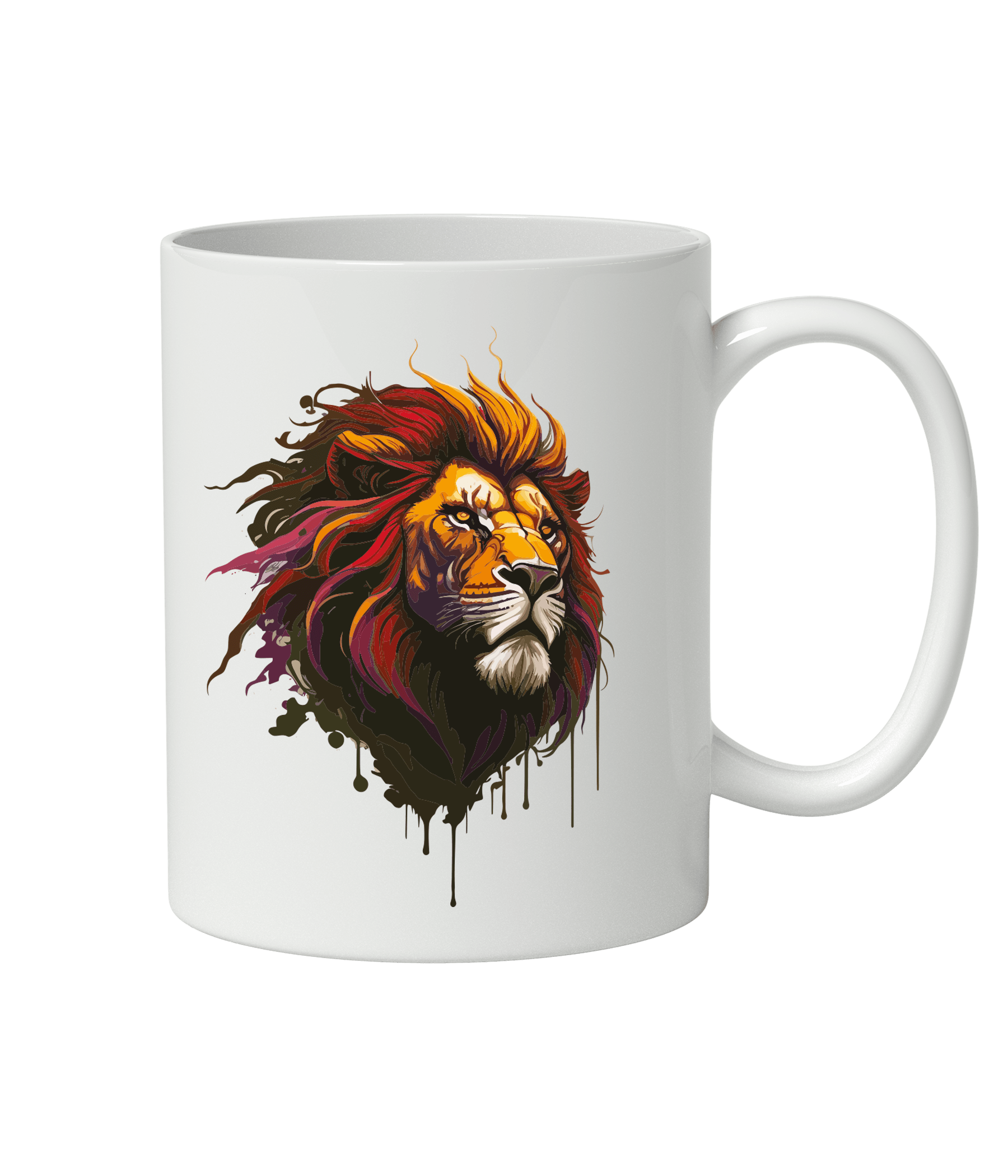 Sarı kırmızı Aslan - Baskılı Kupa Mug