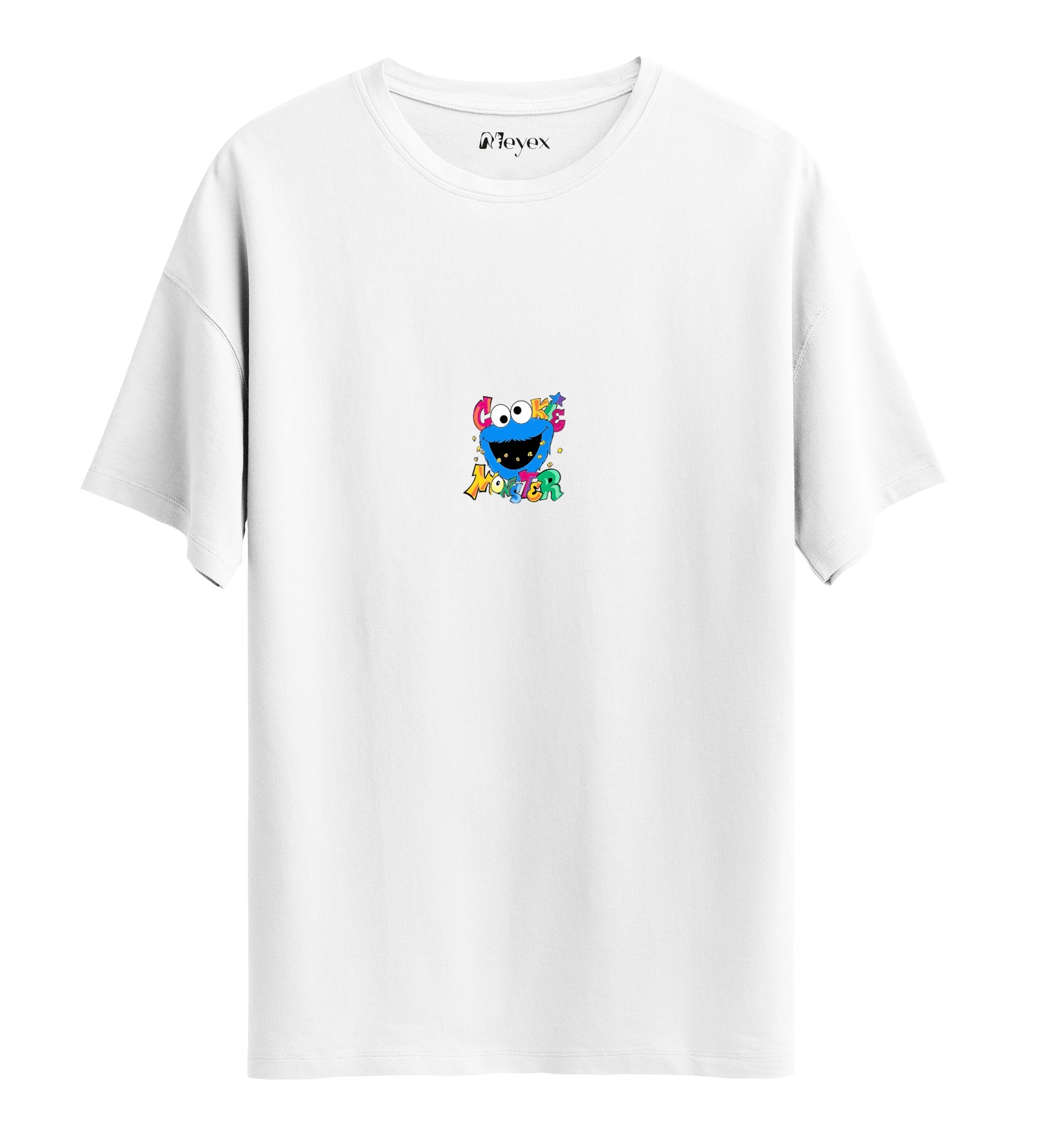 Cookie Monster - Sırt Baskılı Unisex Oversize T-Shirt