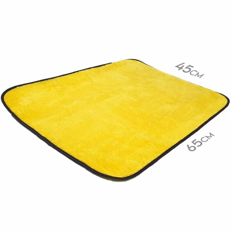 BARITE Double Layer Microfiber Car Drying Towel 45×65 cm 800 GSM – Yellow