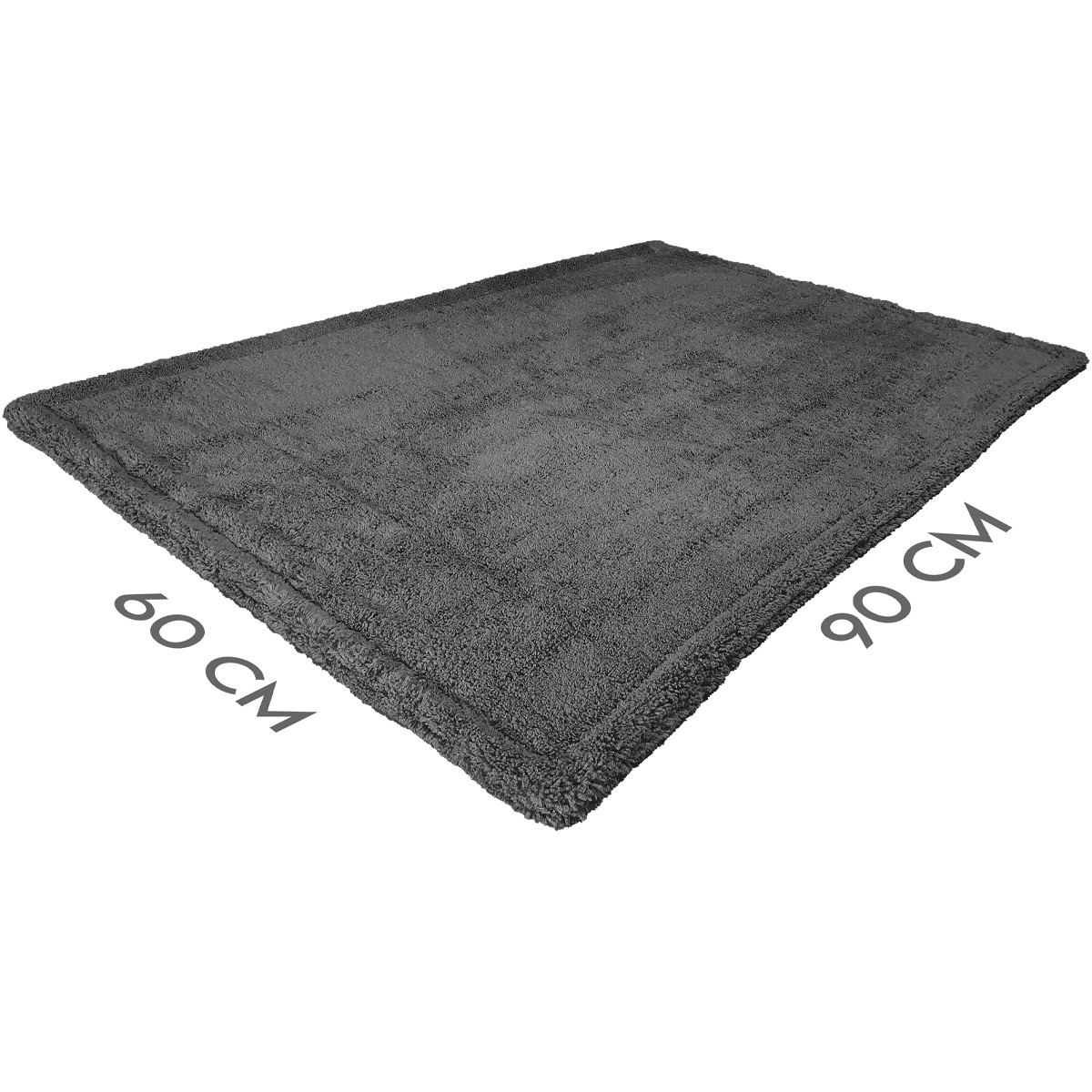 KINGDRY Edgeless Microfiber Car Drying Towel 60×90 1000GSM – Anthracite