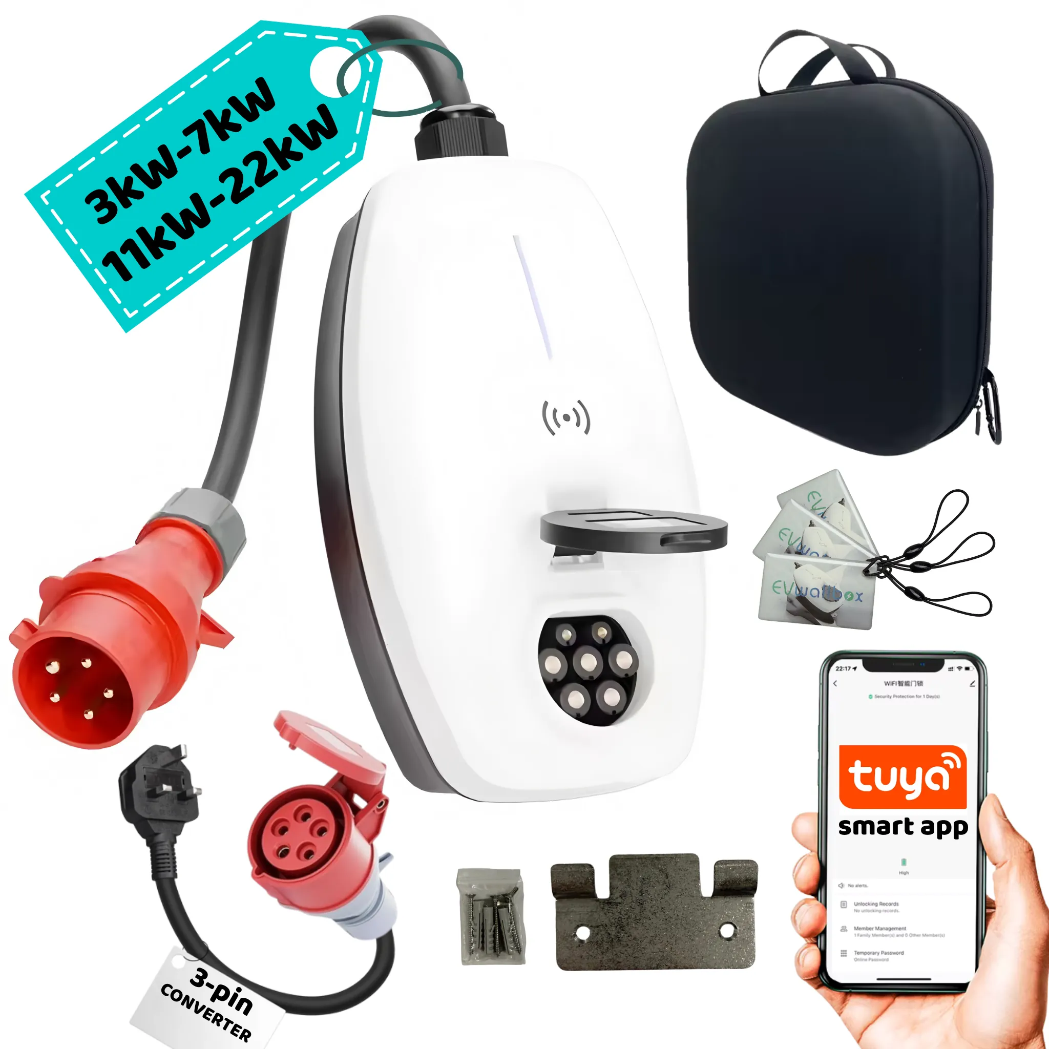 22kW Mobile Electric Vehicle Charging Kit