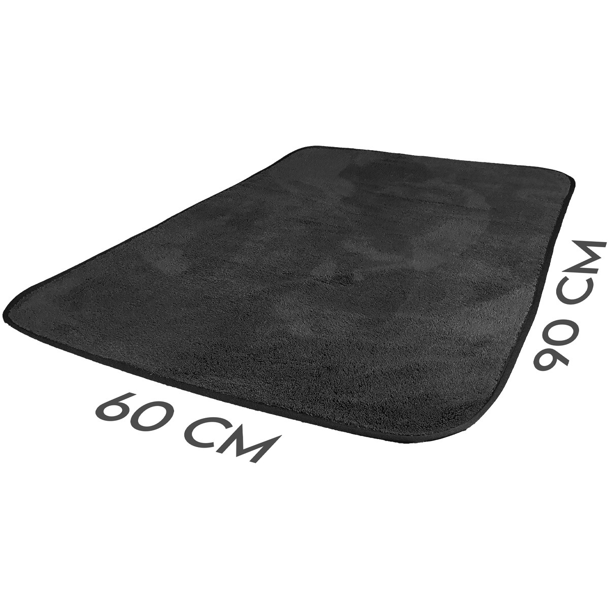 KARA Microfiber Car Drying Towel 60x90cm 500GSM – Black