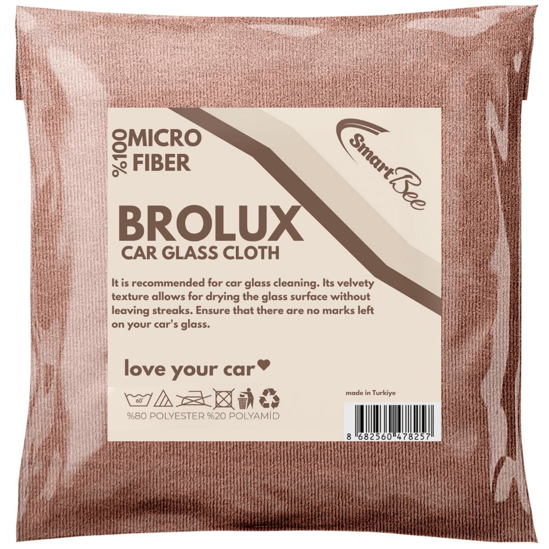 BROLUX Thick Microfiber Auto Glass Cloth 50×70 300GSM – Brown