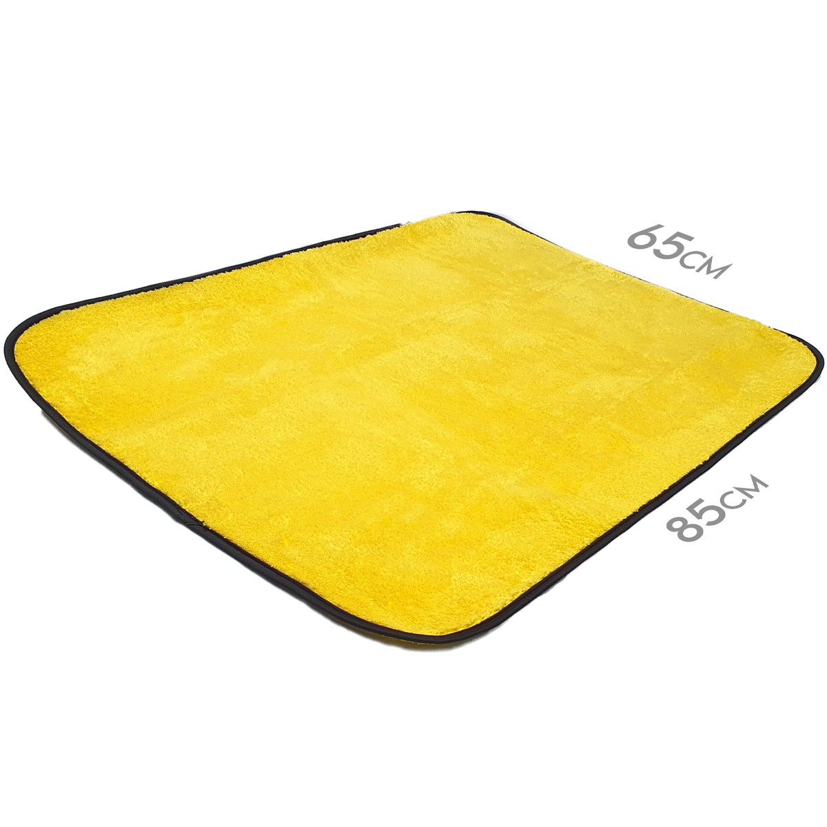 BARITE Double Layer Microfiber Car Drying Towel 65×85 800GSM – Yellow