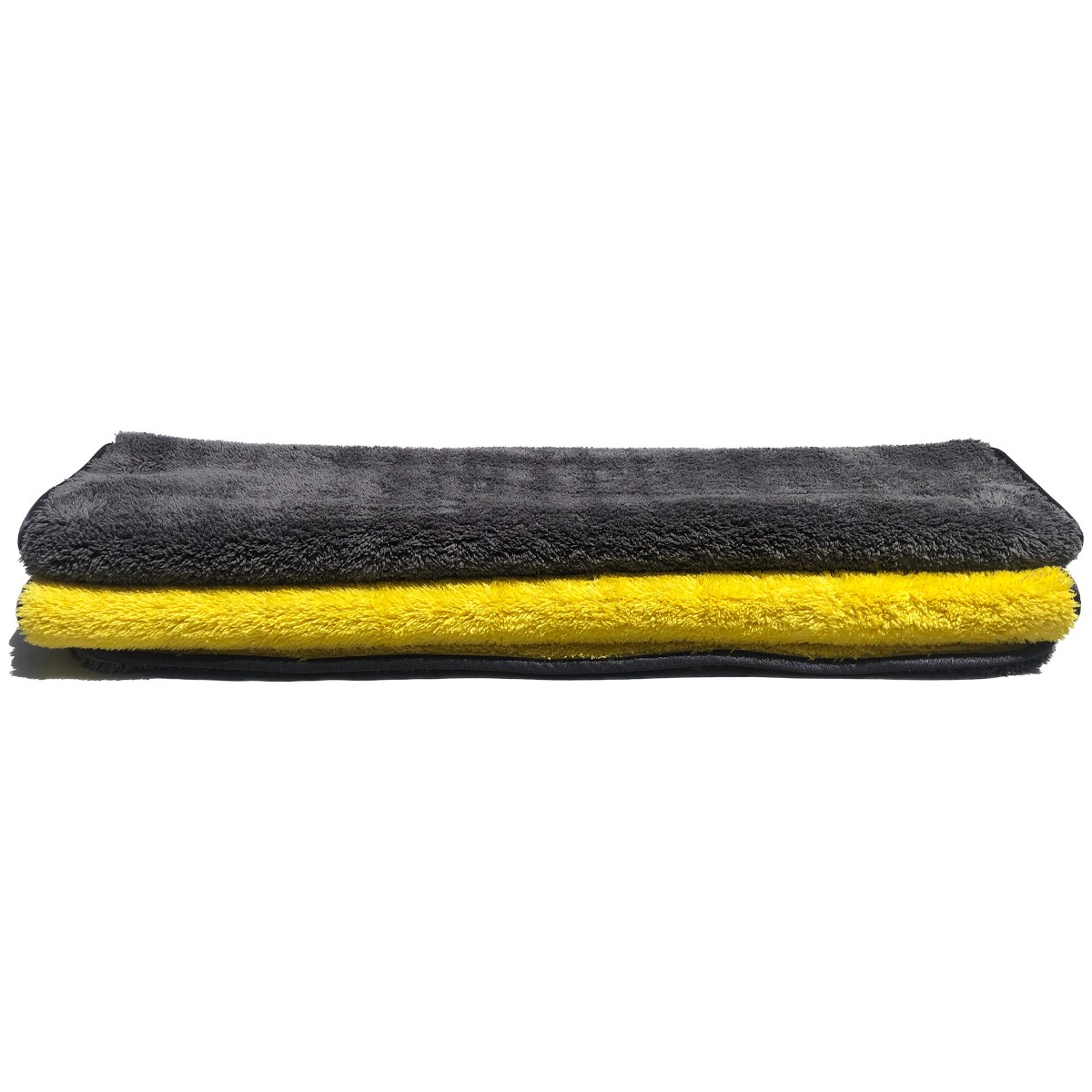 REIS Double Layer Microfiber Car Drying Towel 60×90 1300GSM – Yellow Gray